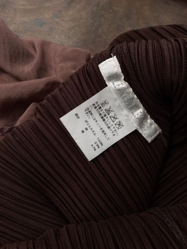 Issey Miyake Issey Miyake size:3 Brown silk lotus leaf sleeve dress Size M / US 6-8 / IT 42-44 - 3 Thumbnail
