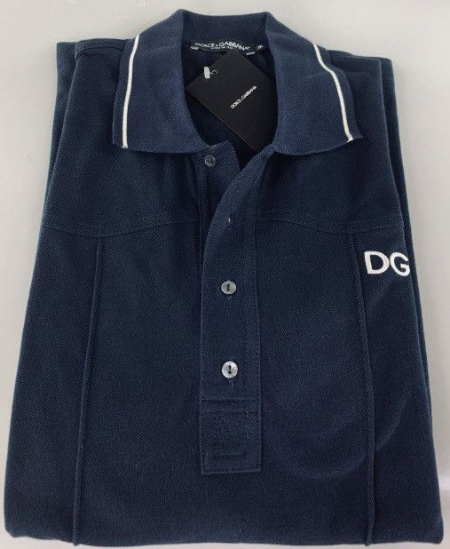 Dolce & Gabbana Dolce & Gabbana 🇮🇹 blue logo resort polo shirt XL NWT Size US XL / EU 56 / 4 - 5 Thumbnail