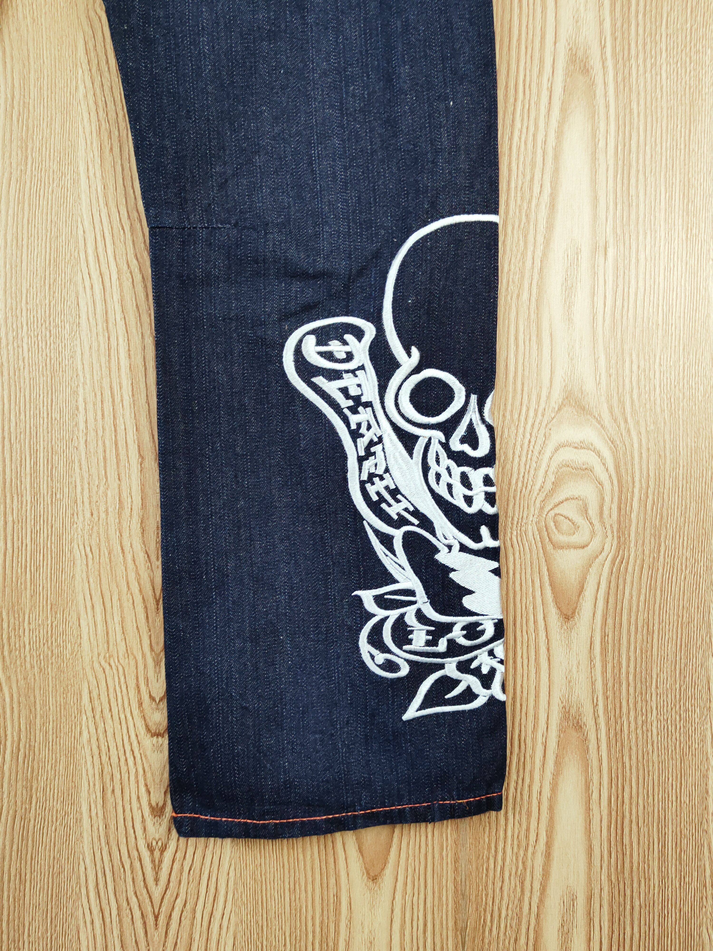 Japanese Brand Japan Dark Blue Distressed Ripped Jeans #W214 Size US 35 - 14 Thumbnail