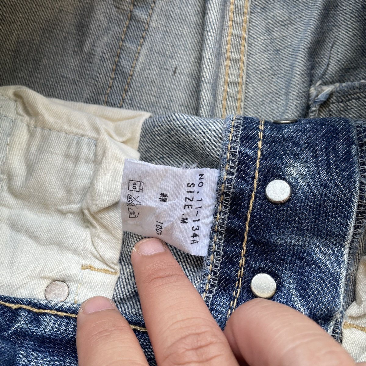 Japanese Brand W30💥 Vintage D.M.G Patchwork Faded Distressed Jeans Pants Size US 30 / EU 46 - 8 Thumbnail