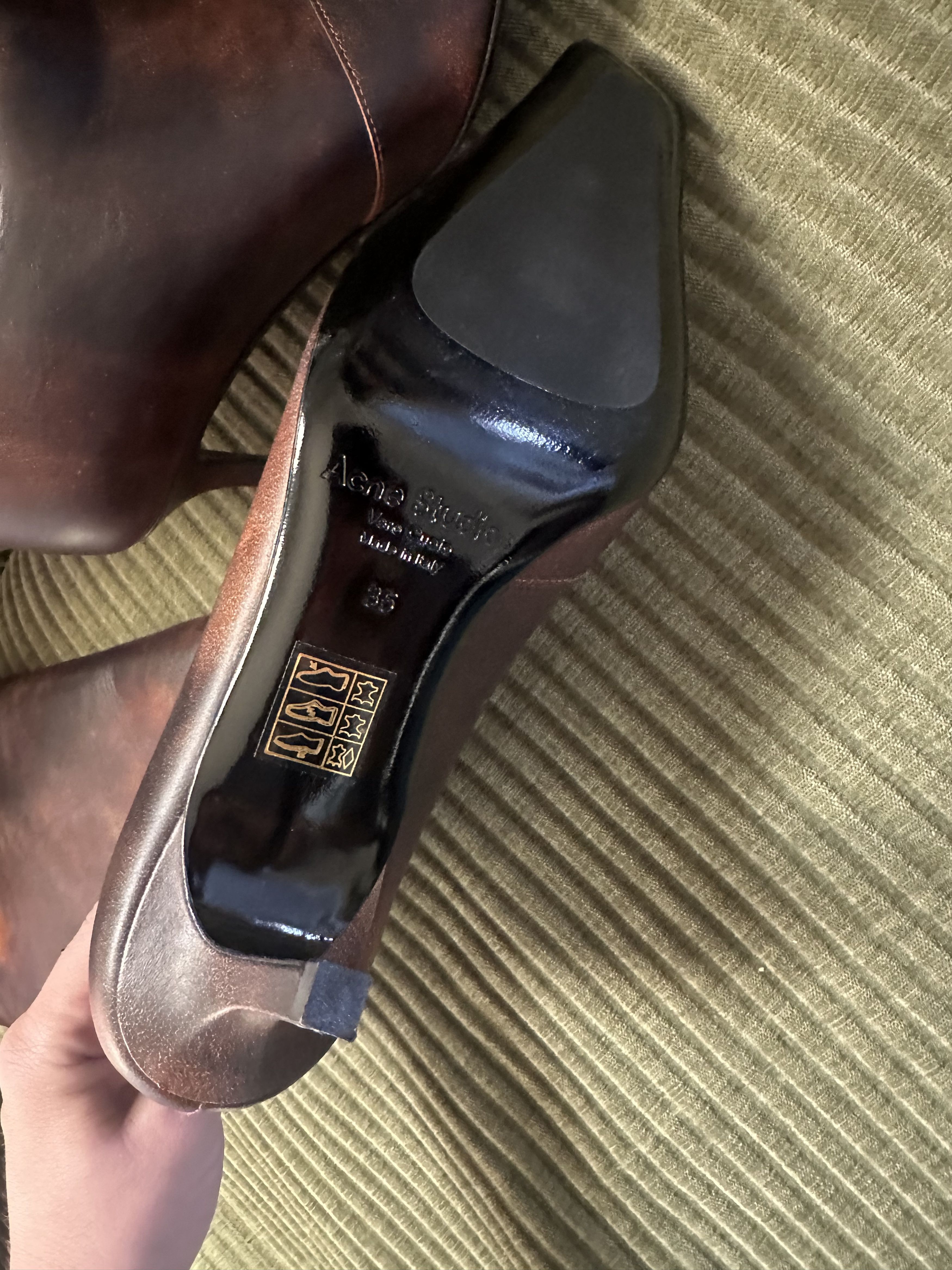 Acne Studios Brown multi heeled boots Size US 5.5 / IT 35.5 - 6 Thumbnail