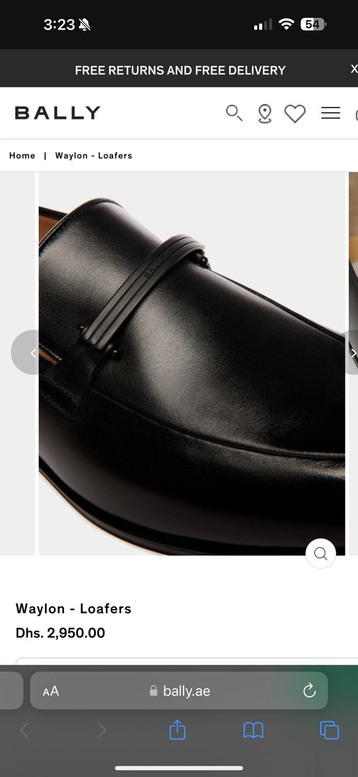 Bally Waylon Loafers Calf Leather black Size US 12 / EU 45 - 6 Thumbnail