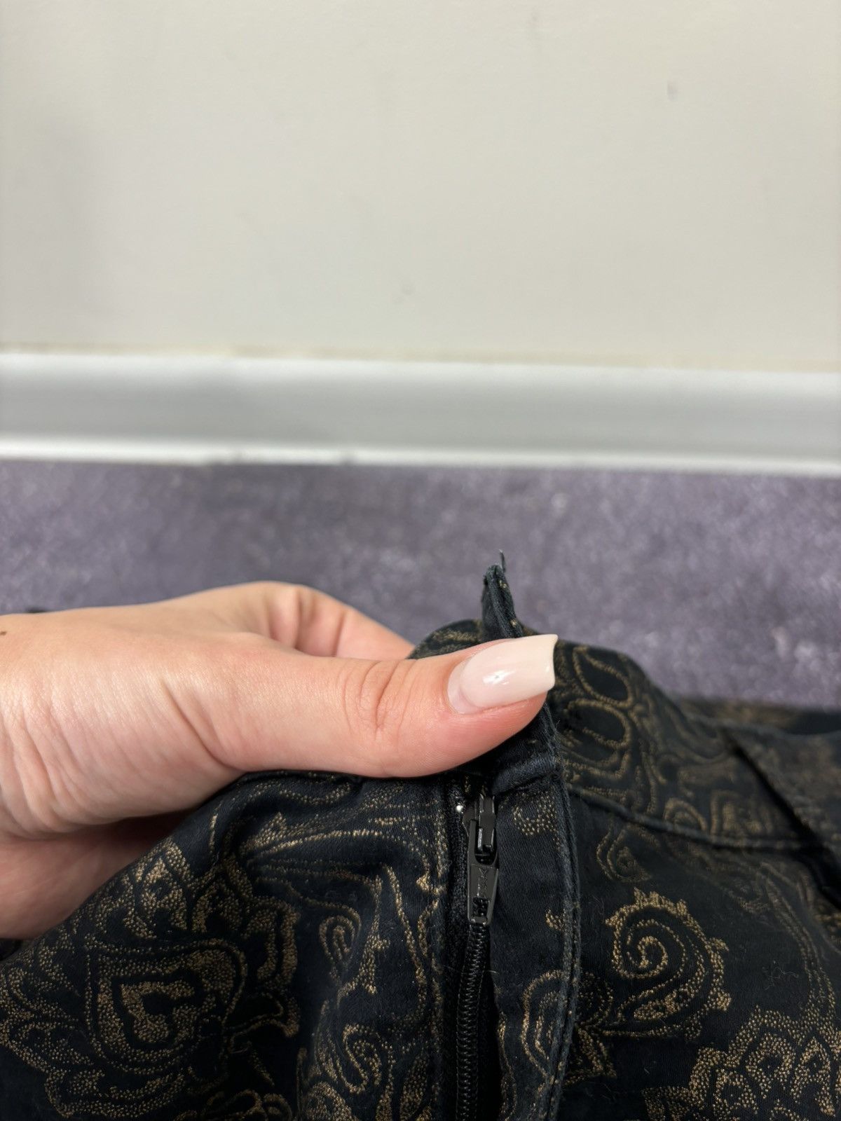 Lauren Ralph Lauren Lauren Ralph Lauren Women’s Gold Floral Black Pants Jeans Size 36" / US 14 / IT 50 - 10 Thumbnail