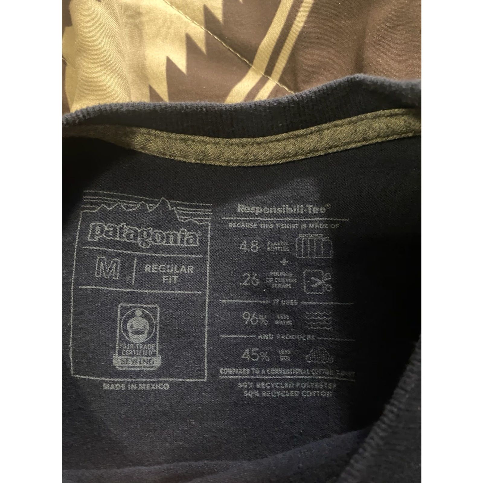 Patagonia Patagonia Shirt Mens Medium Blue Responsibili-tee Regular Fit Crew Neck T Shirt Size US M / EU 48-50 / 2 - 3 Thumbnail