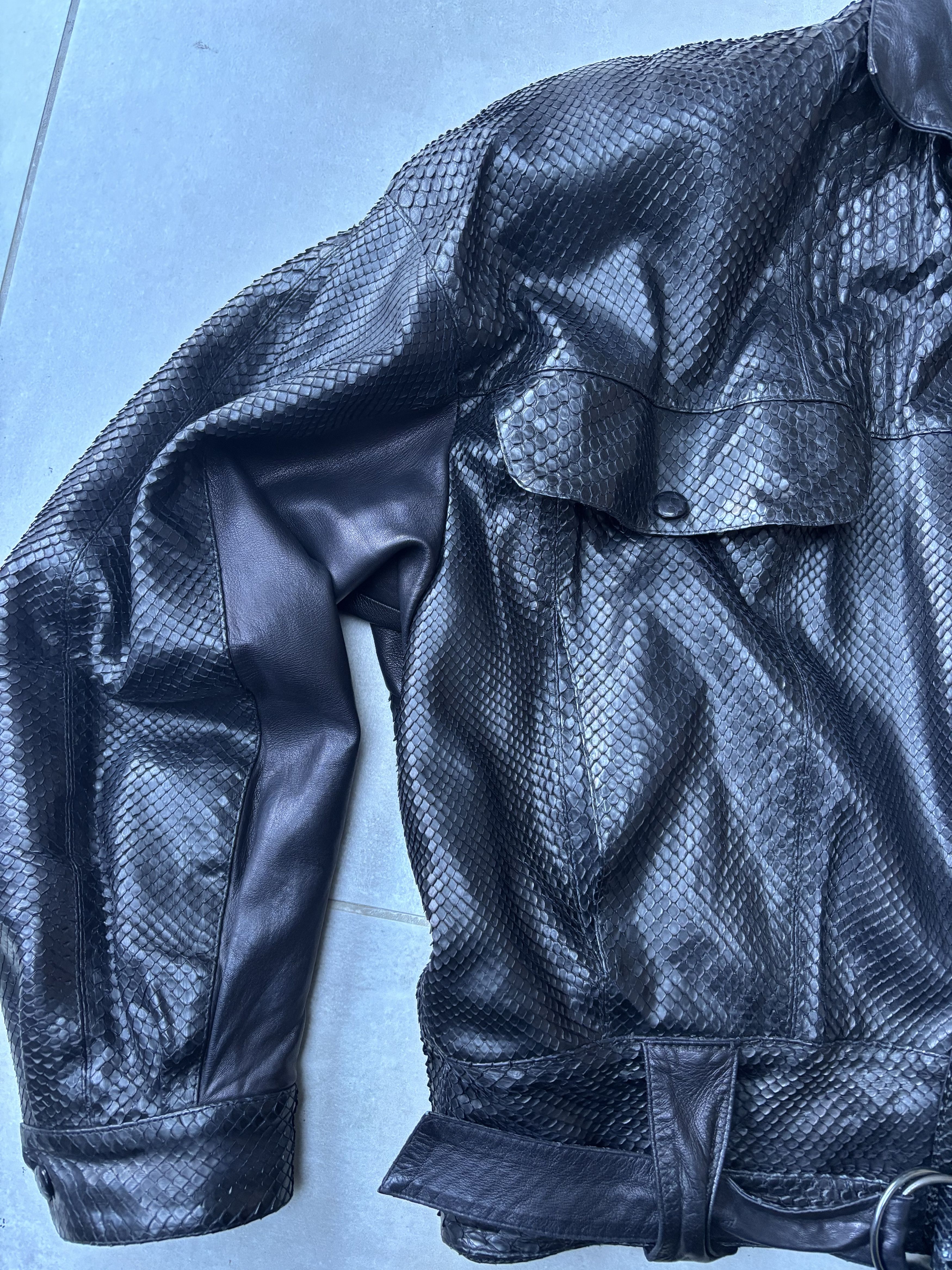 Claude Montana 80s Runway Claude Montana Snakeskin Jacket Size US S / EU 44-46 / 1 - 7 Thumbnail