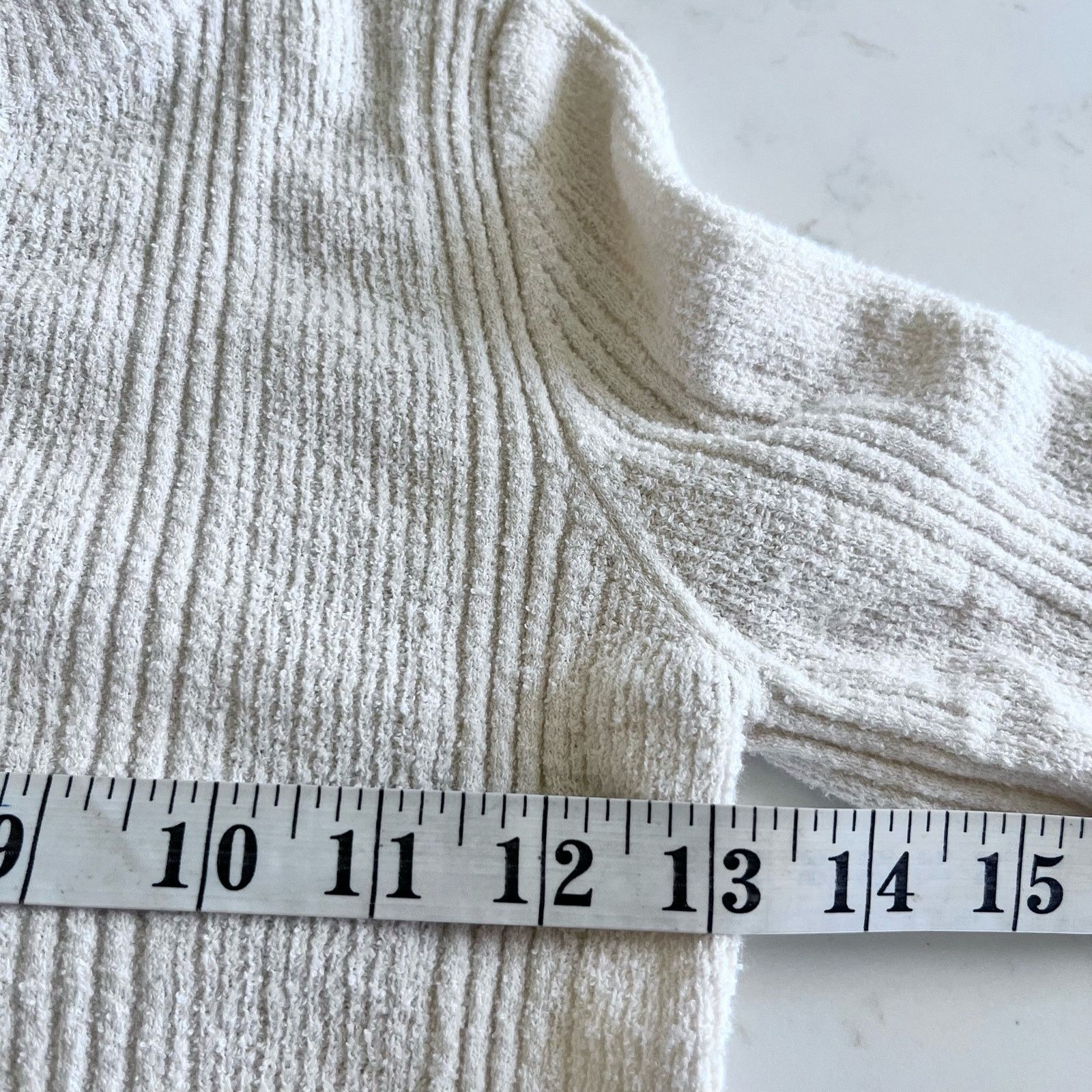 Roberto Collina Roberto Collina ecru ribbed lace up short sleeve sweater Size S / US 4 / IT 40 - 4 Thumbnail