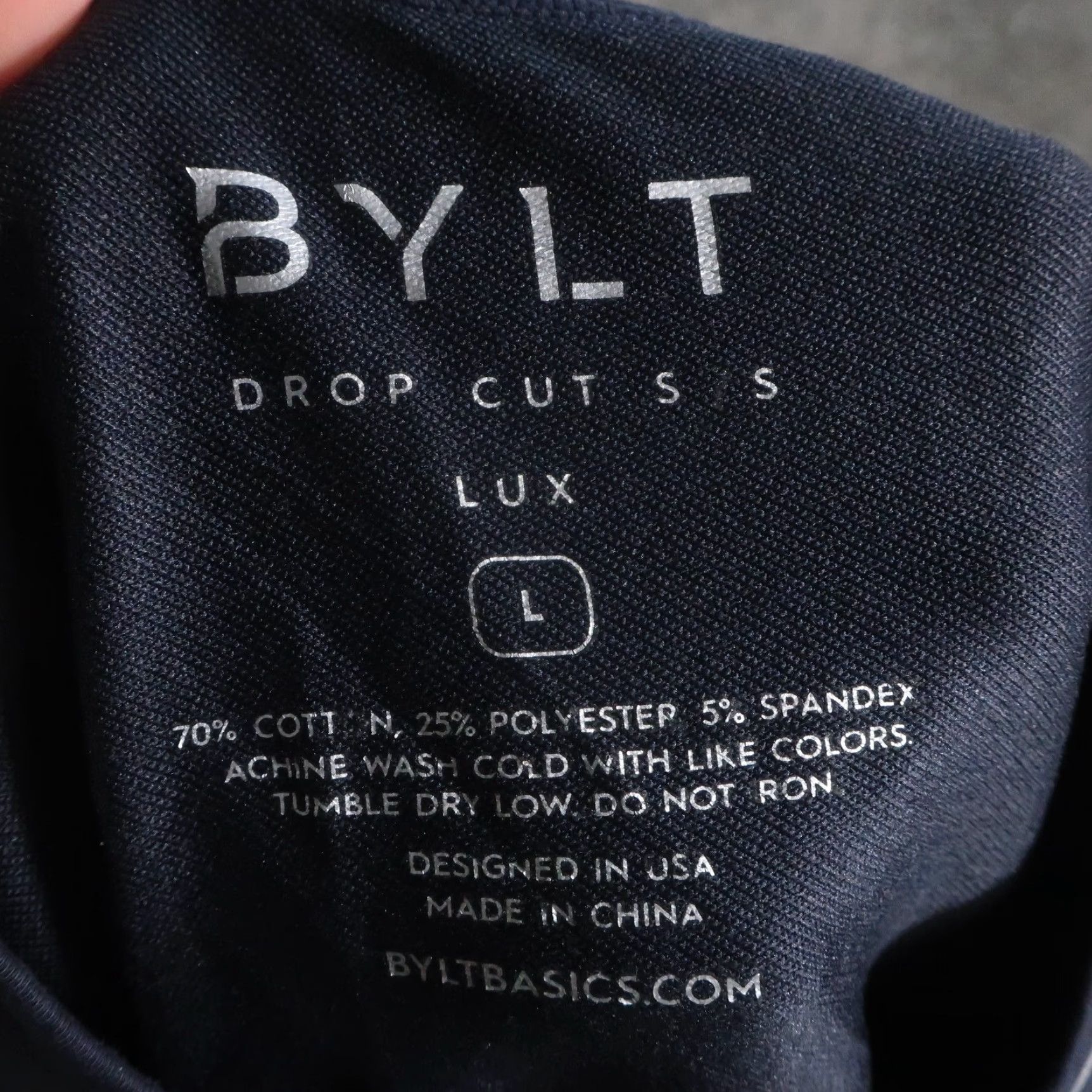 Vintage BYLT Shirt Mens L Crew Neck Short Sleeve Striped Black Gray Stretch Lightweight Cotton Polyester Spandex Athletic Logo T-Shirt Size US L / EU 52-54 / 3 - 4 Thumbnail