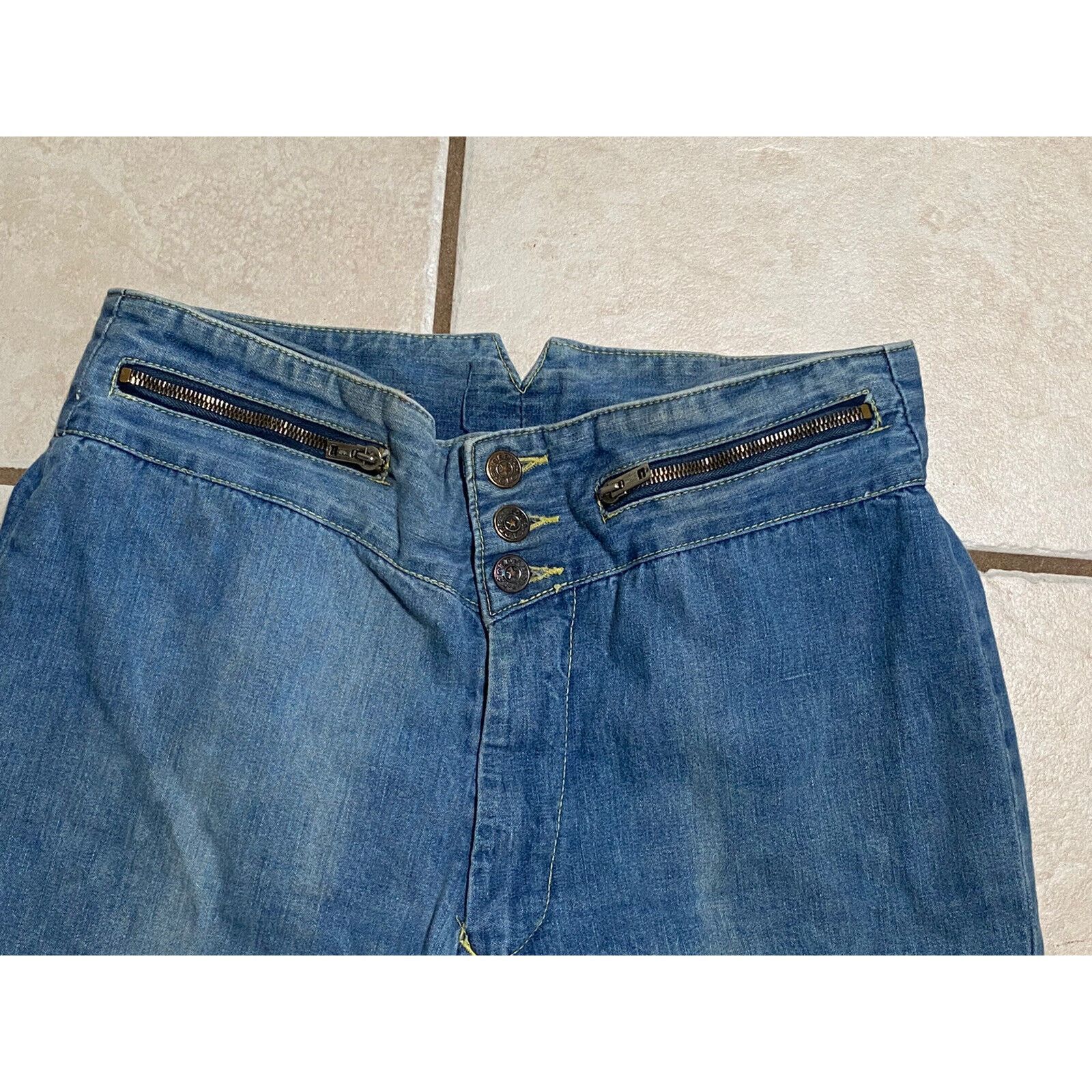 Faded Glory VTG 70s Faded Glory Appendagez Denim Jeans Bell Bottoms Size 29" - 3 Thumbnail