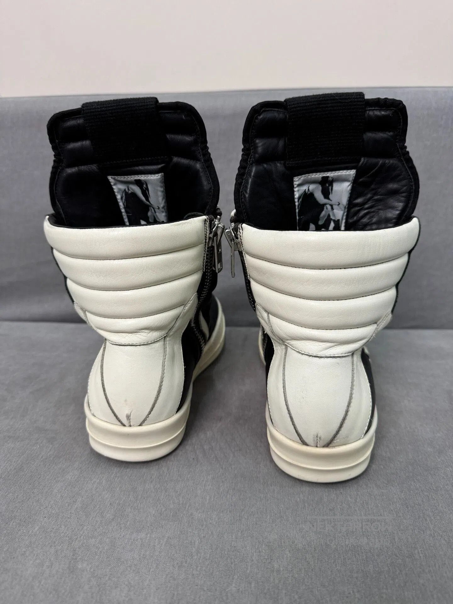 Rick Owens rick owens black and white high-top sneakers. Size US 7 / EU 40 - 6 Thumbnail