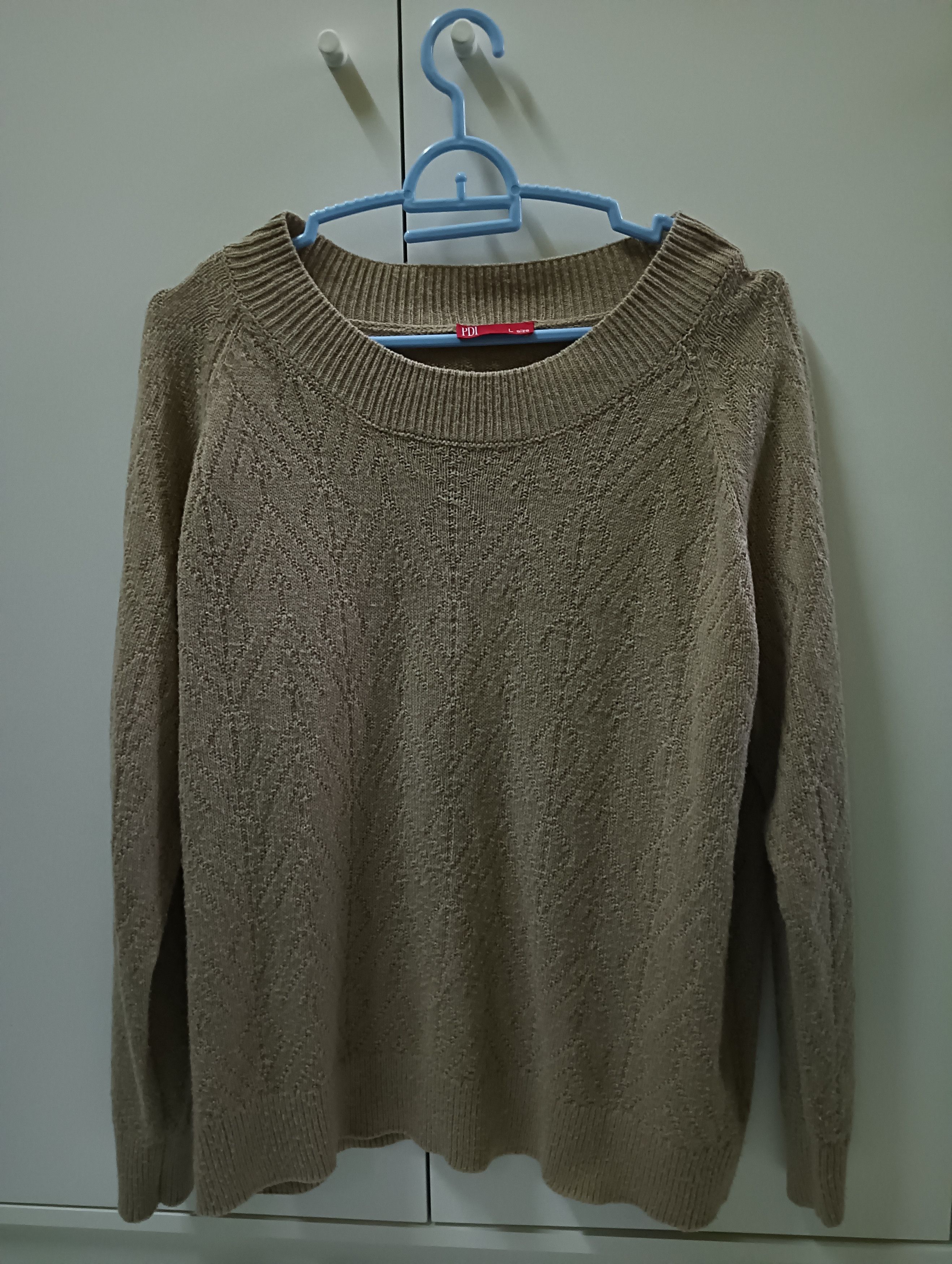 The Unbranded Brand Vintage Beige Knit Sweater – PDI – Size L – Minimalist Style Size L / US 10 / IT 46 - 1 Thumbnail