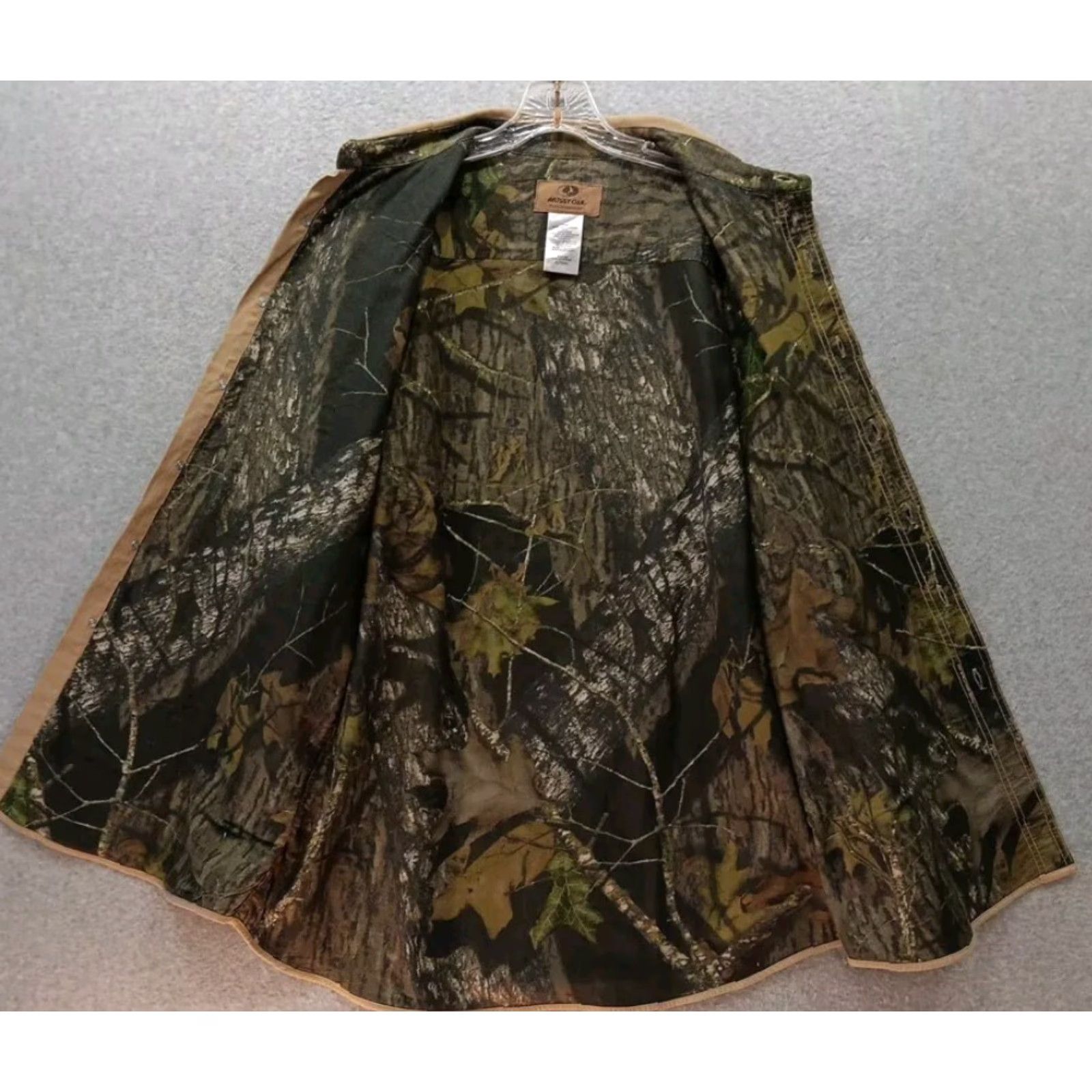 Vintage Mossy Oak Shirt-Jacket XL Beige Long Sleeve Button-Up Canvas Cotton Pocketed Regular Mens Size US XL / EU 56 / 4 - 2 Thumbnail