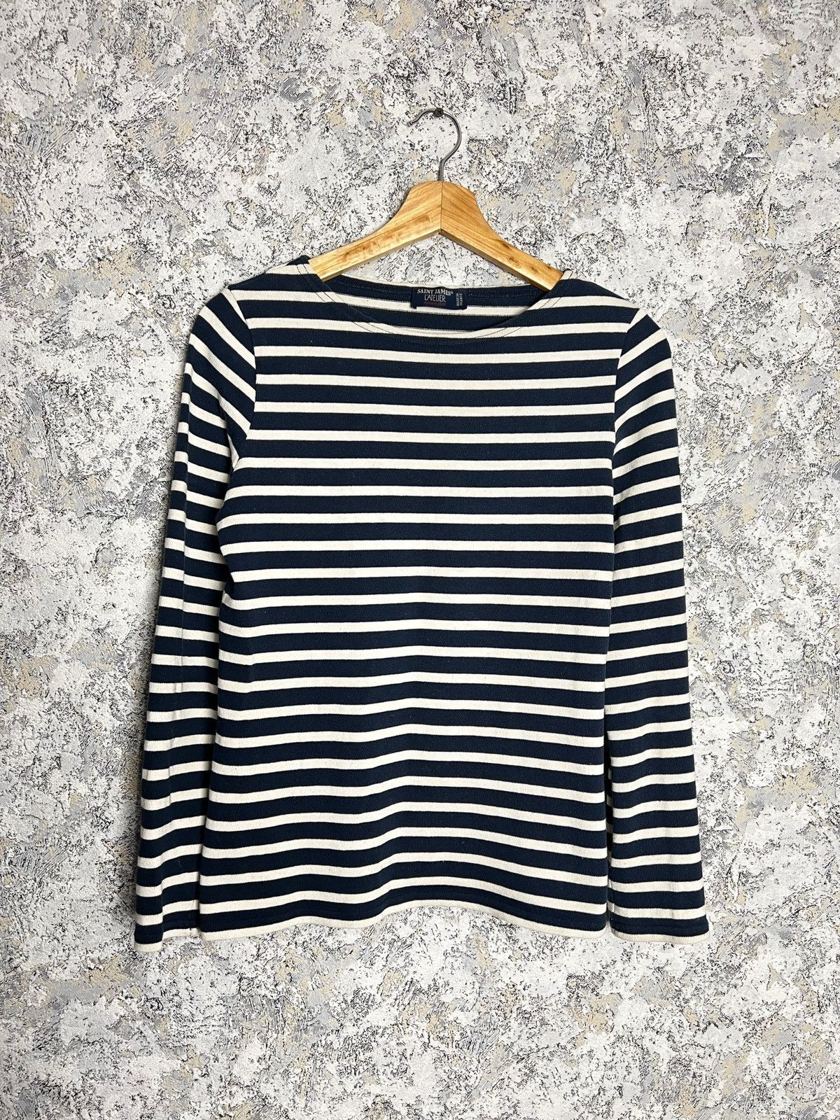 Saint James × Vintage Saint James Boat Neck Shirt Striped Nautical Top Long Sleeve Size S / US 4 / IT 40 - 1 Thumbnail