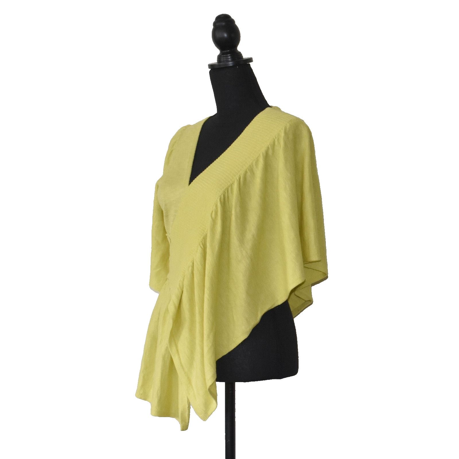 Anthropologie MOTH Anthropology Taupo Golden Asymmetrical Sweater Wrap S/M Size M / US 6-8 / IT 42-44 - 3 Thumbnail