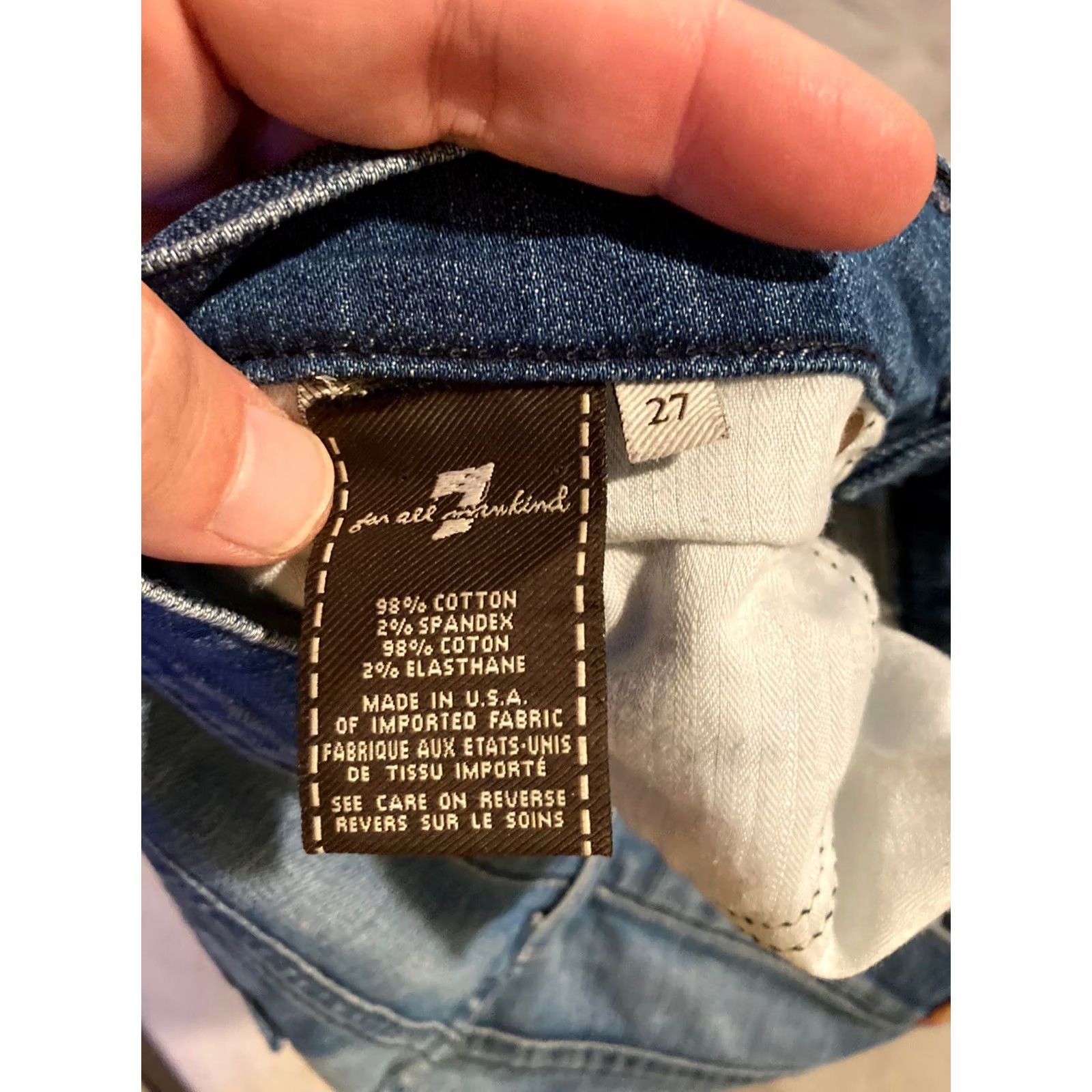 7 For All Mankind Blue Jeans" - Added for clarity Size 27" / US 4 / IT 40 - 6 Thumbnail