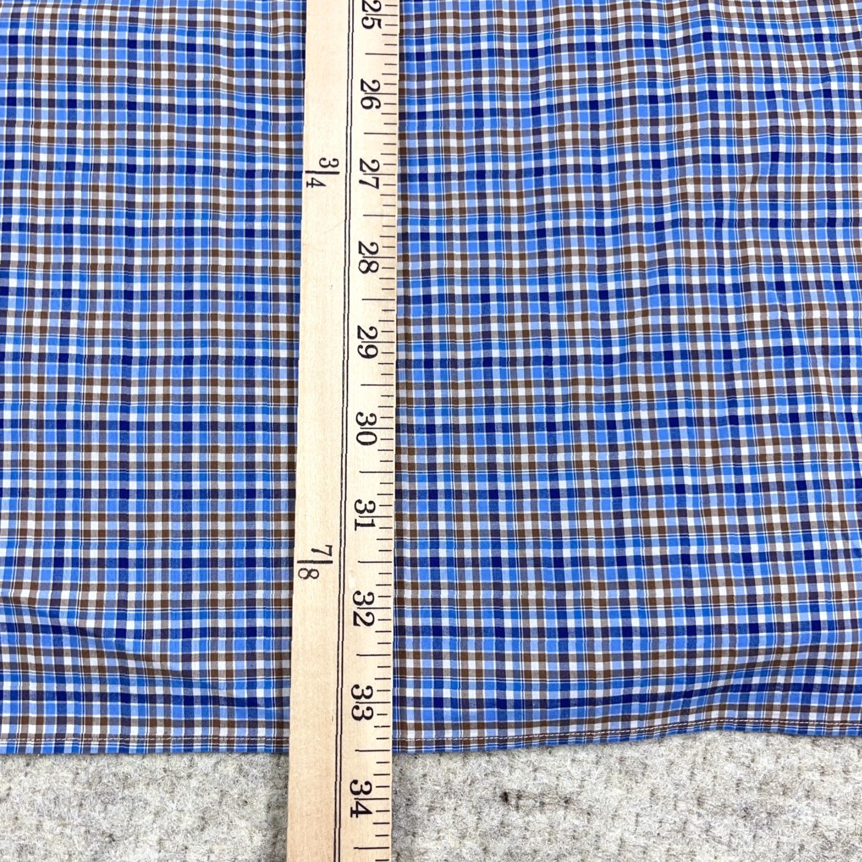 Polo Ralph Lauren Polo Ralph Lauren Shirt Men 2XL Blue Plaid Button-Front Stretch Cotton Casual Dress Shirt Size 48R - 7 Thumbnail