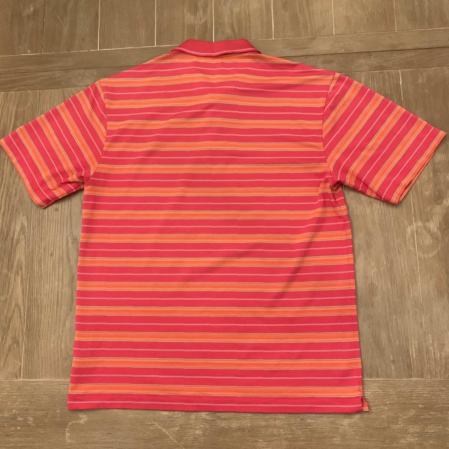 Nike Nike Golf Polo Shirt Mens L Red Orange Striped Size US L / EU 52-54 / 3 - 3 Thumbnail