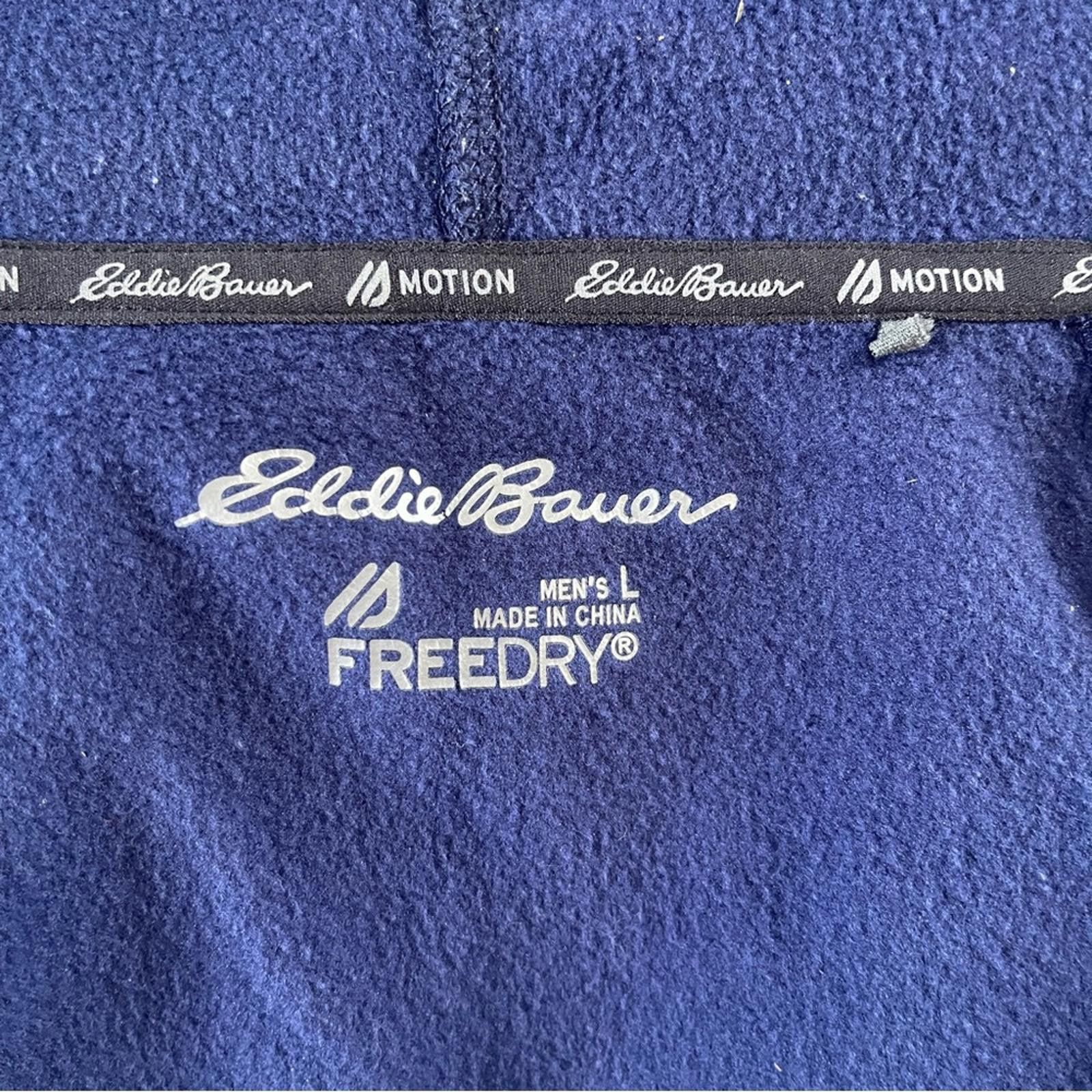 Eddie Bauer Eddie Bauer Men's Dark Blue Zip-Up Sweater size L Size US L / EU 52-54 / 3 - 3 Thumbnail