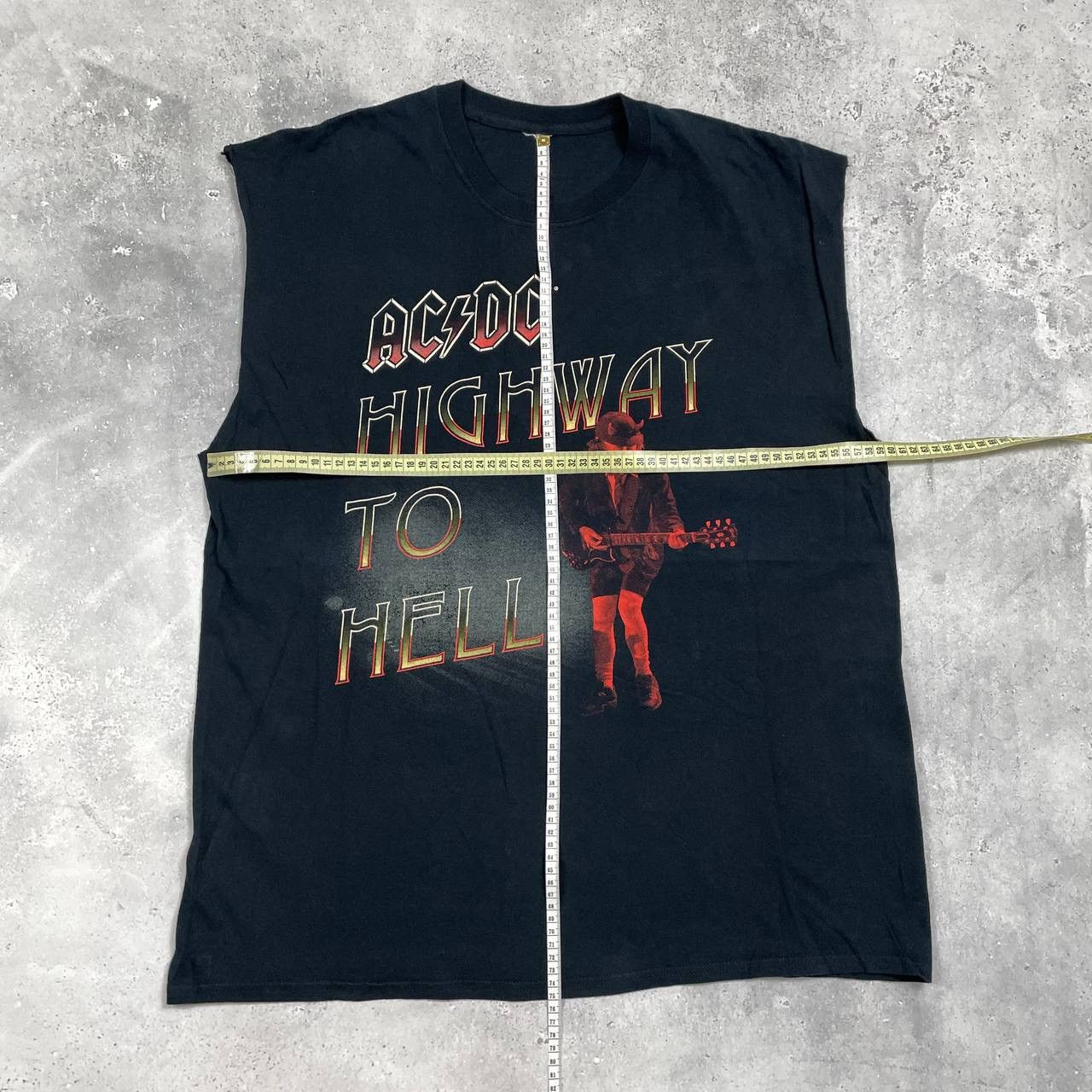 AC/DC Vintage 2000s ACDC Highway To Hell Sleeveless T Shirt Faded Size US XL / EU 56 / 4 - 2 Thumbnail
