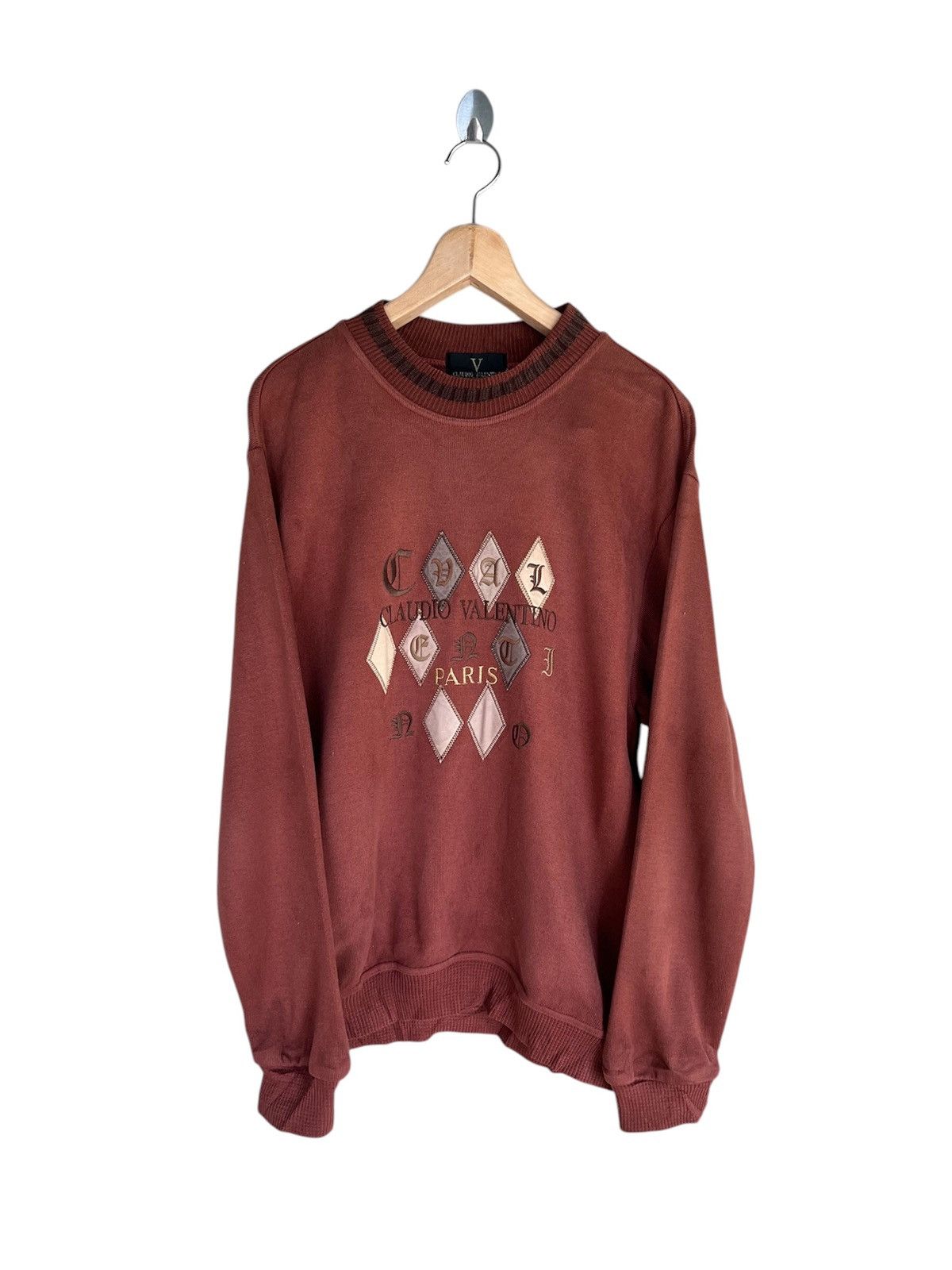 Vintage Vintage Claudio Valentino Spell Out Sweatshirt Size US S / EU 44-46 / 1 - 1 Thumbnail