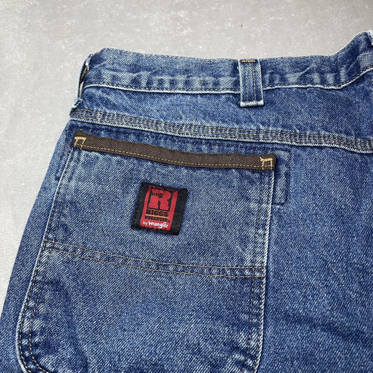 Wrangler Vintage 90s Wrangler Riggs Workwear Jeans Mens 44x32 Blue Size US 42 / EU 58 - 5 Thumbnail