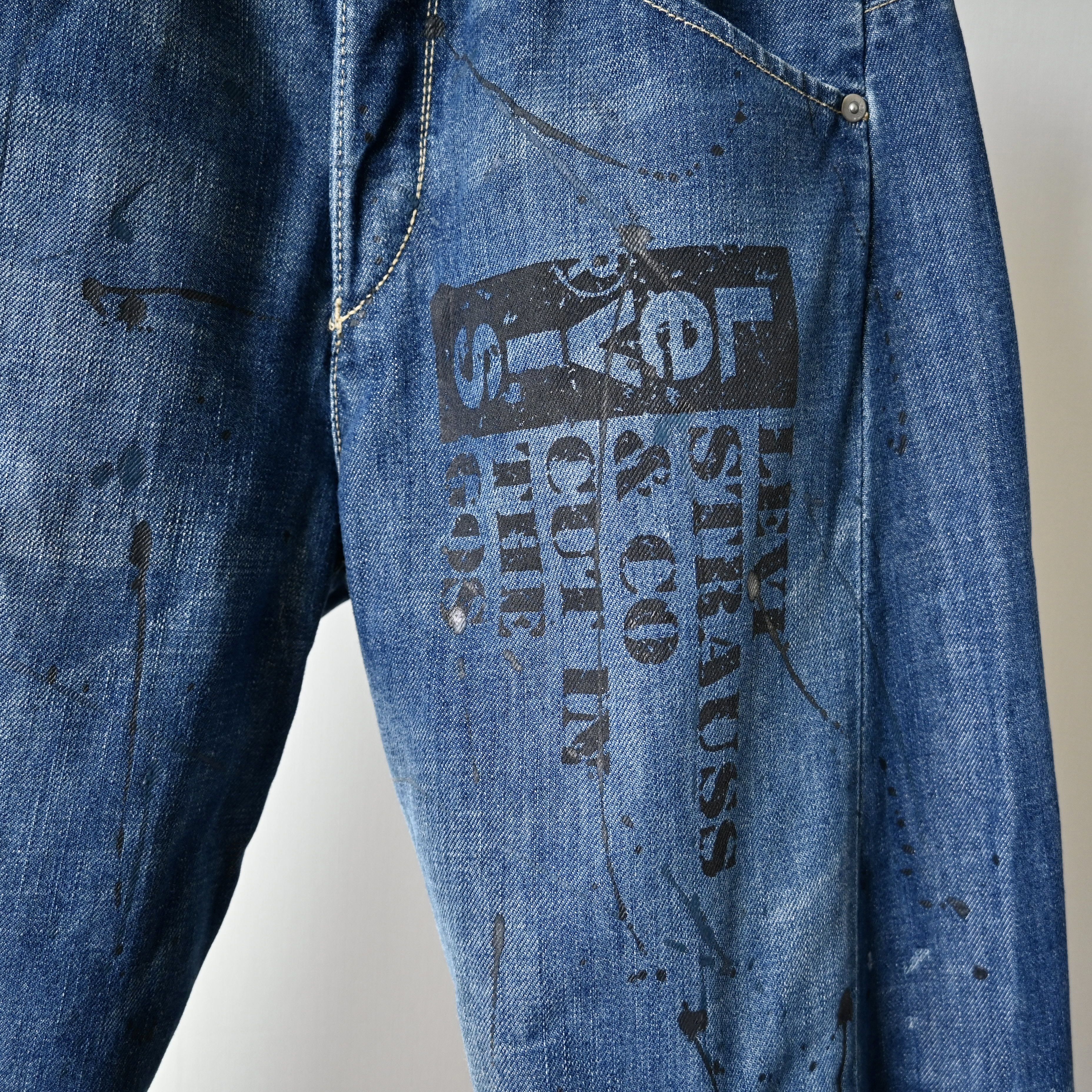 Levi's RARE, 2000s Levi's Europe 3D cut painted jeans, 30 x 32 Size US 30 / EU 46 - 8 Thumbnail