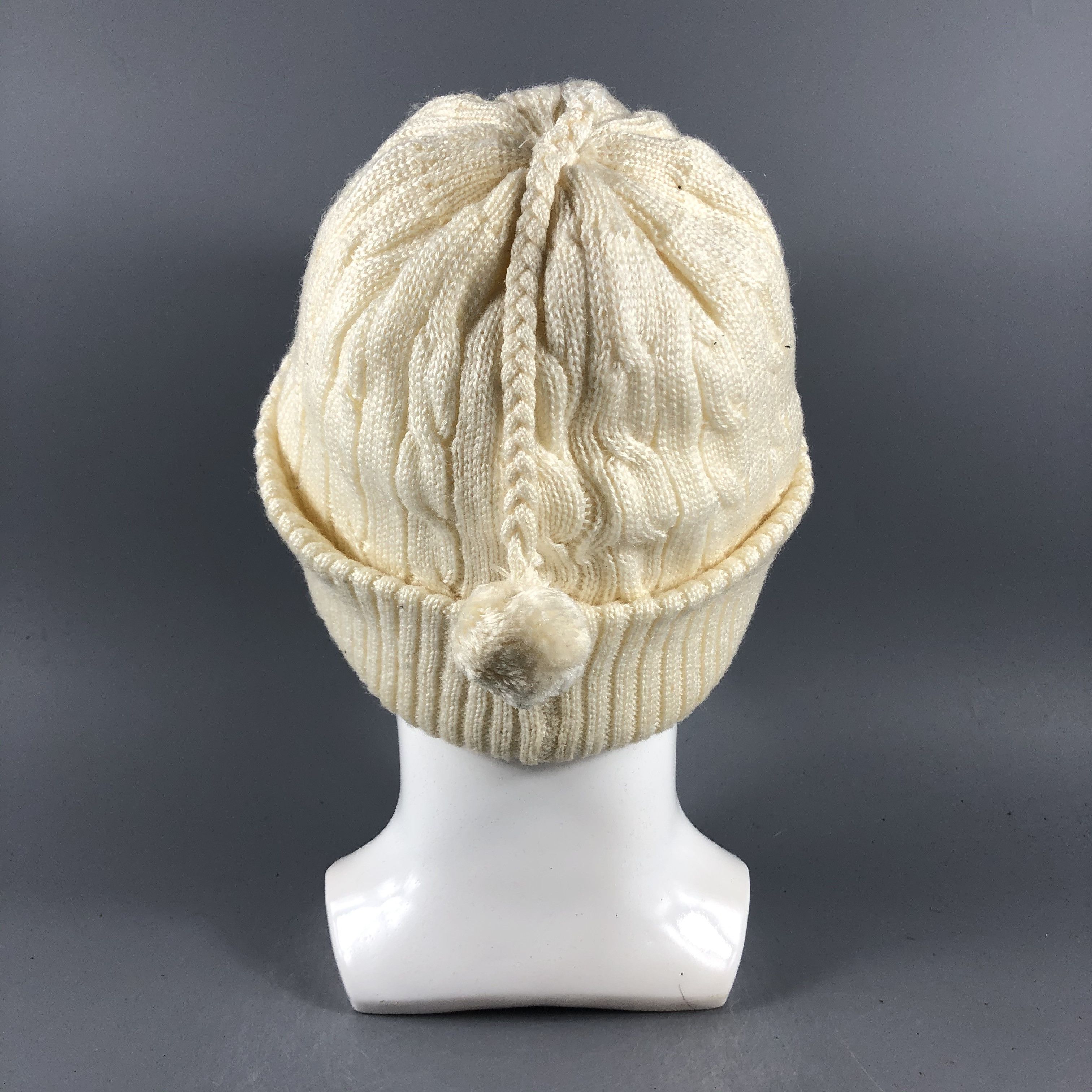Other × Vintage Unknown Aran Isle Beanie Snow Hat Snow Cap -D062 Size ONE SIZE - 3 Thumbnail