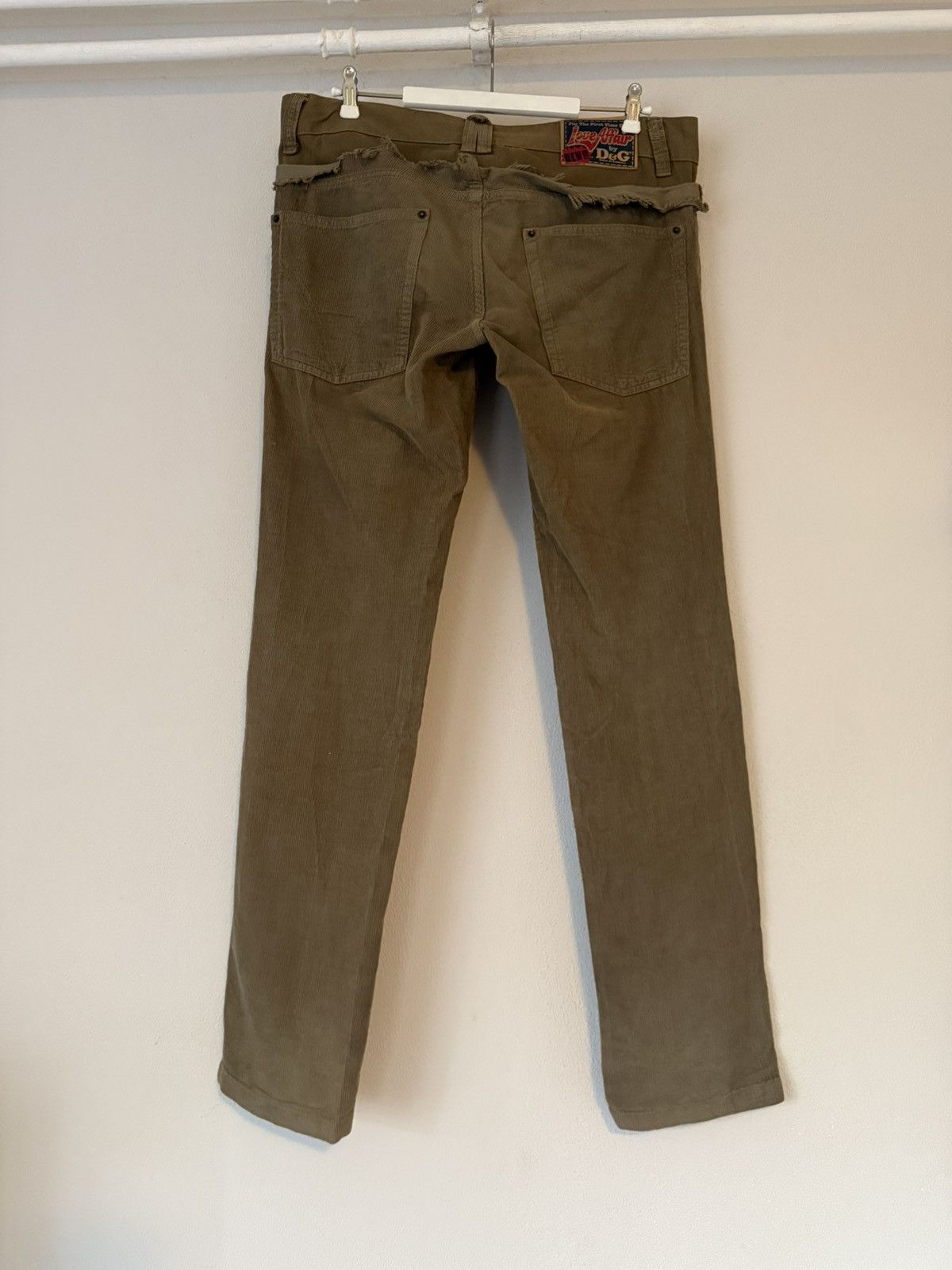 Dolce & Gabbana Distressed Corduroy Pants with Dual Waistband Detail Size US 34 / EU 50 - 2 Thumbnail