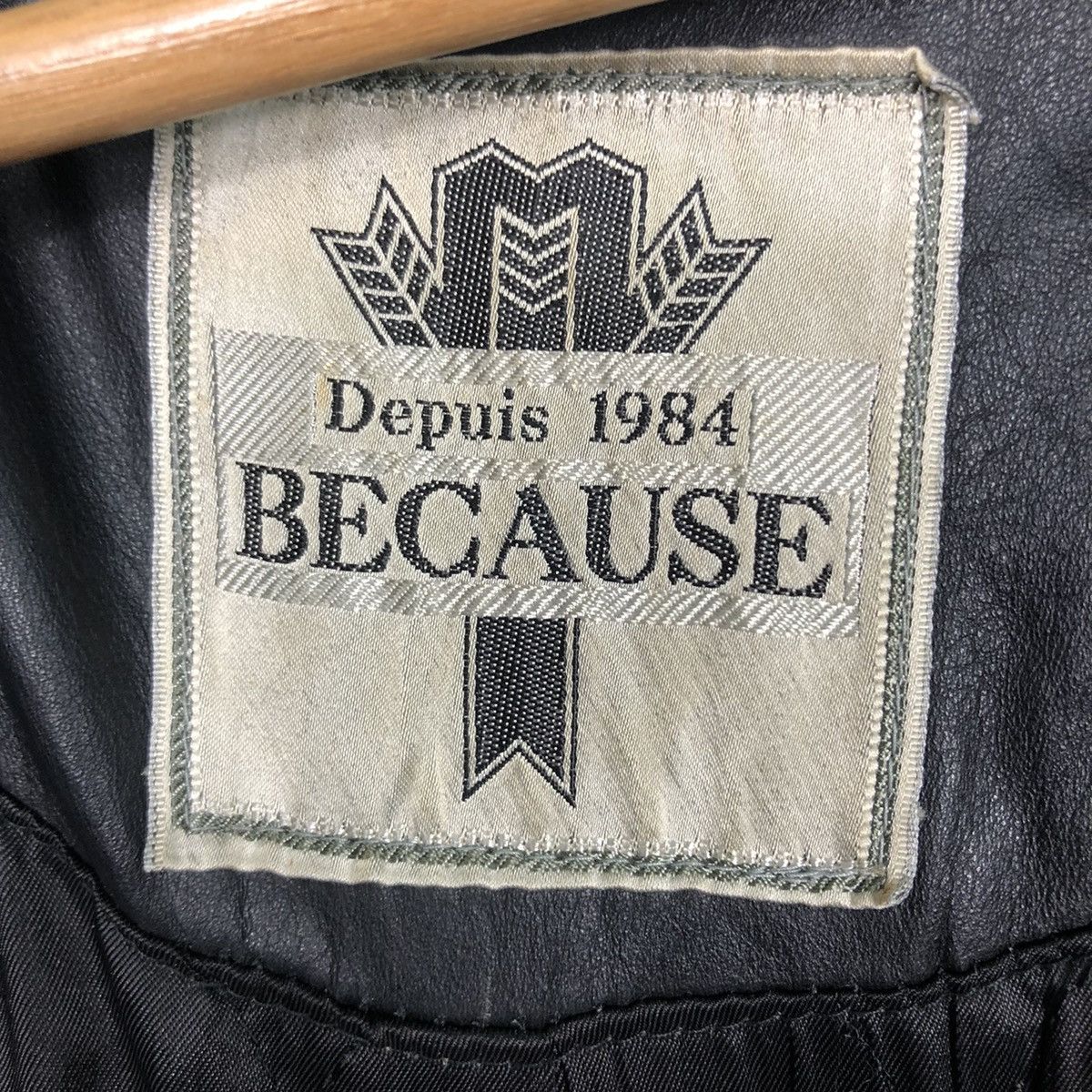 Japanese Brand 📌Vintage Leather Jacket Depuis 1984 Because Issey Miyake Size US M / EU 48-50 / 2 - 18 Thumbnail