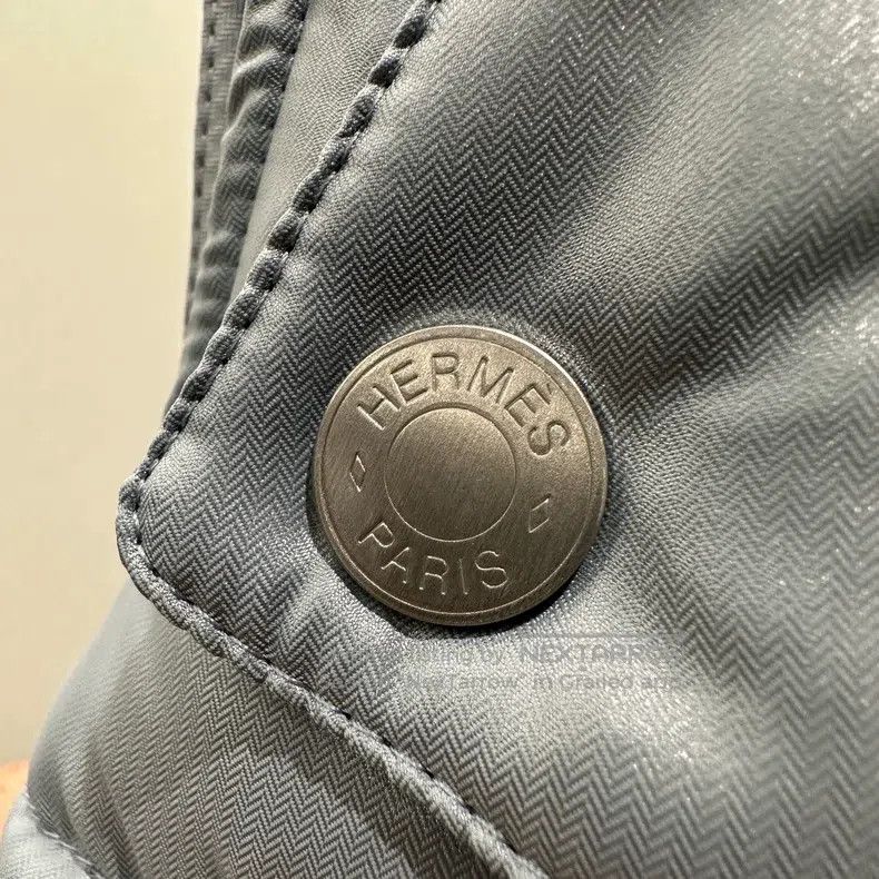 Hermes Hermes Haze Blue White Duck Down Hooded Vest Size US S / EU 44-46 / 1 - 6 Thumbnail