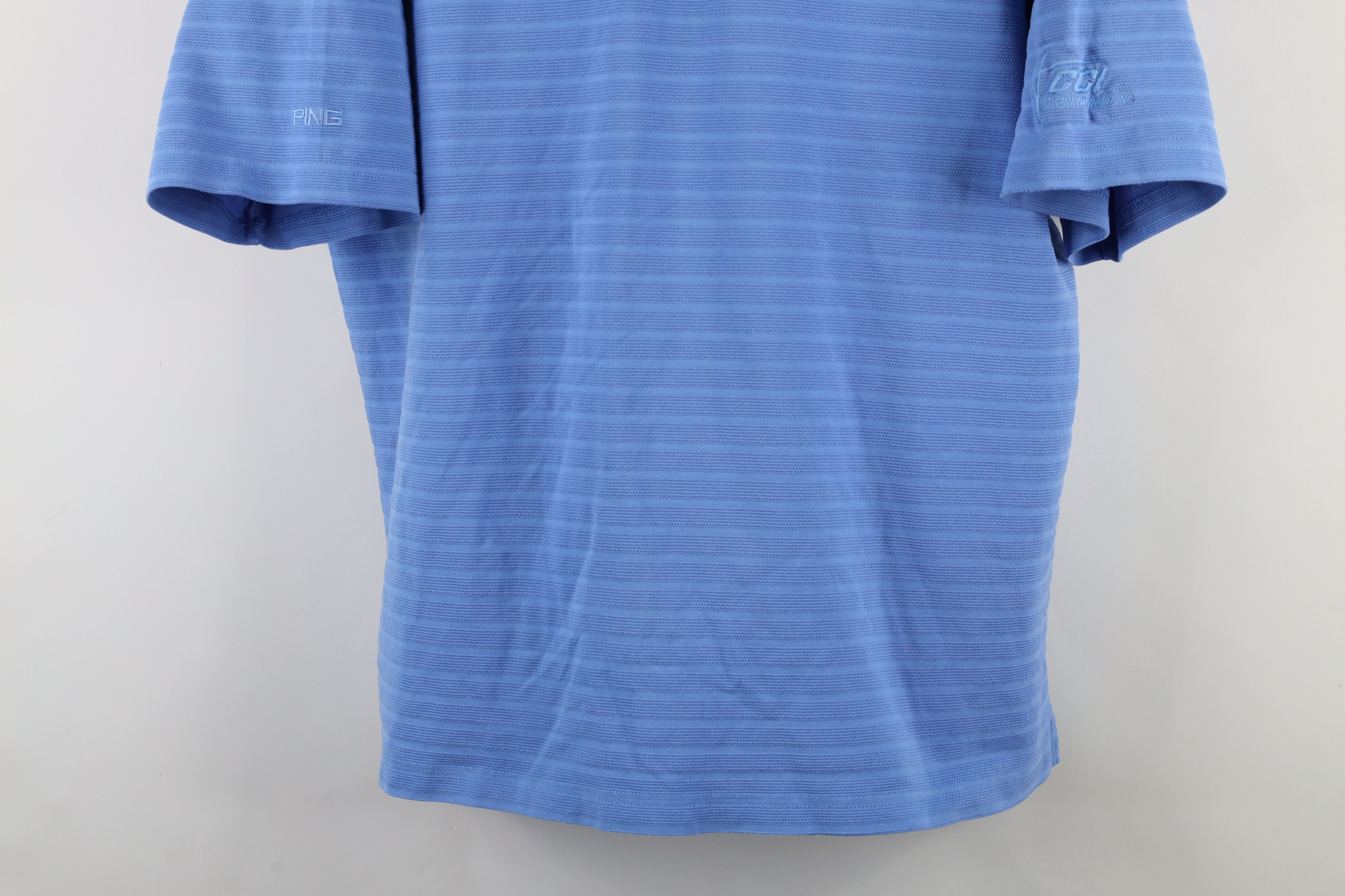 PING × Vintage Vintage 90s Ping Golf Ribbed Knit Collared Polo Shirt Blue Size US XXL / EU 58 / 5 - 3 Thumbnail