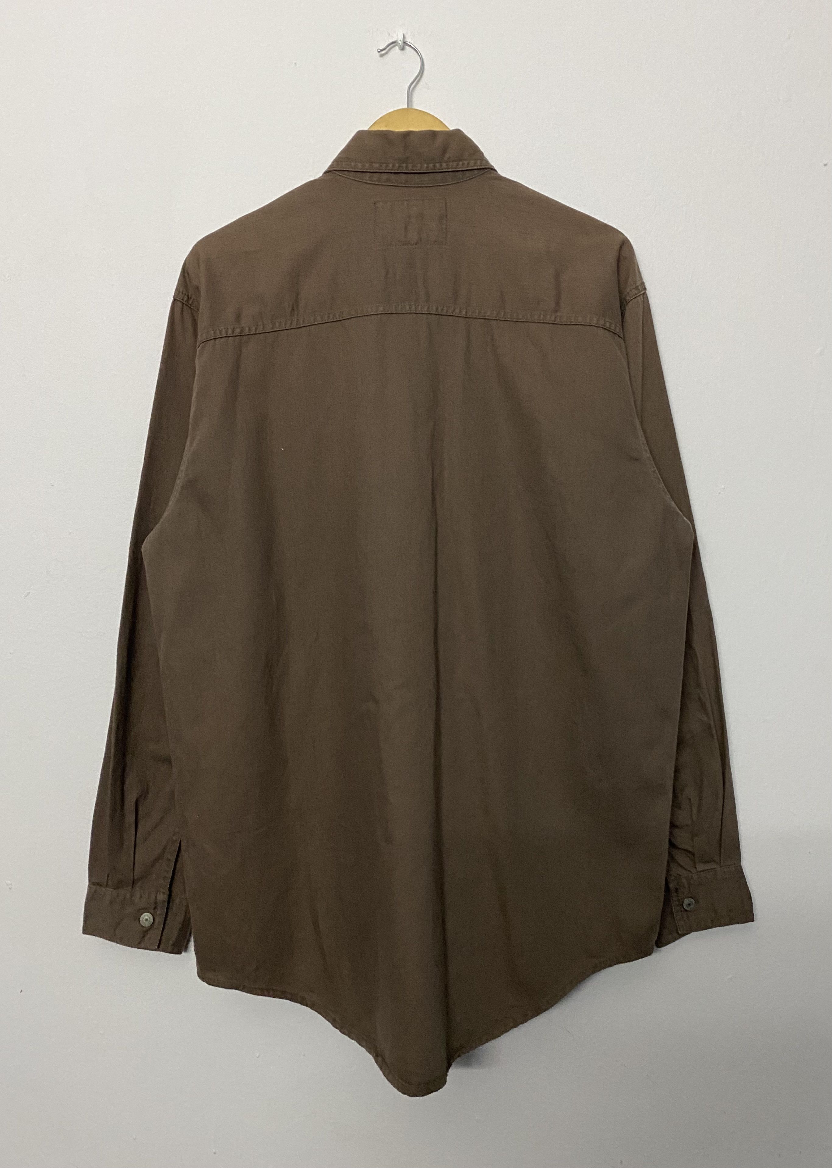 Levi's Vintage Clothing Vtg 97s Levi's Red Tab Jeanswear Brown Cotton Shirt Size M Size US M / EU 48-50 / 2 - 2 Thumbnail