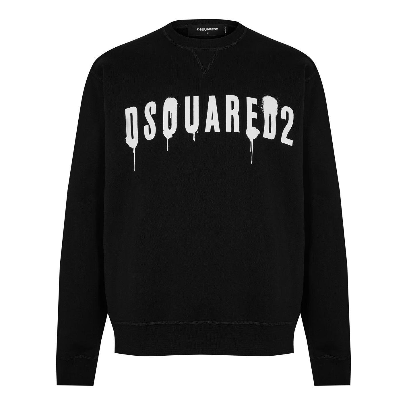 Dsquared2 o1g2r1mq0426 Logo Spray Cool Sweater in Black Size US S / EU 44-46 / 1 - 1 Thumbnail