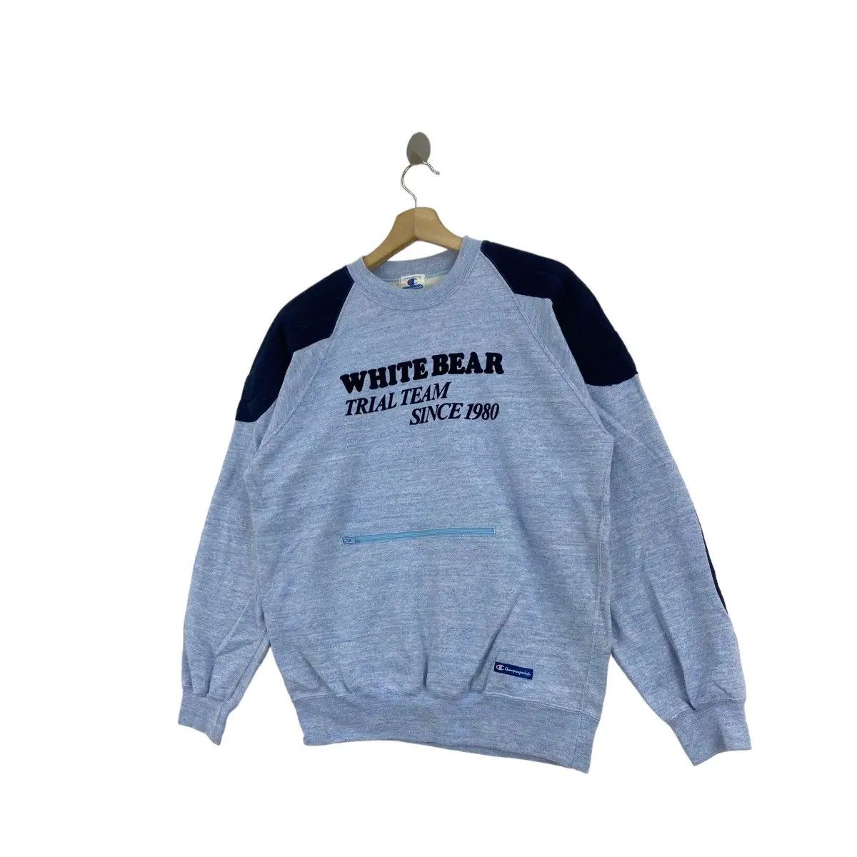 Champion Vtg 90’ CHAMPION USA WHITE BEAR Trial Team Sweatshirt Logo Size US L / EU 52-54 / 3 - 3 Thumbnail