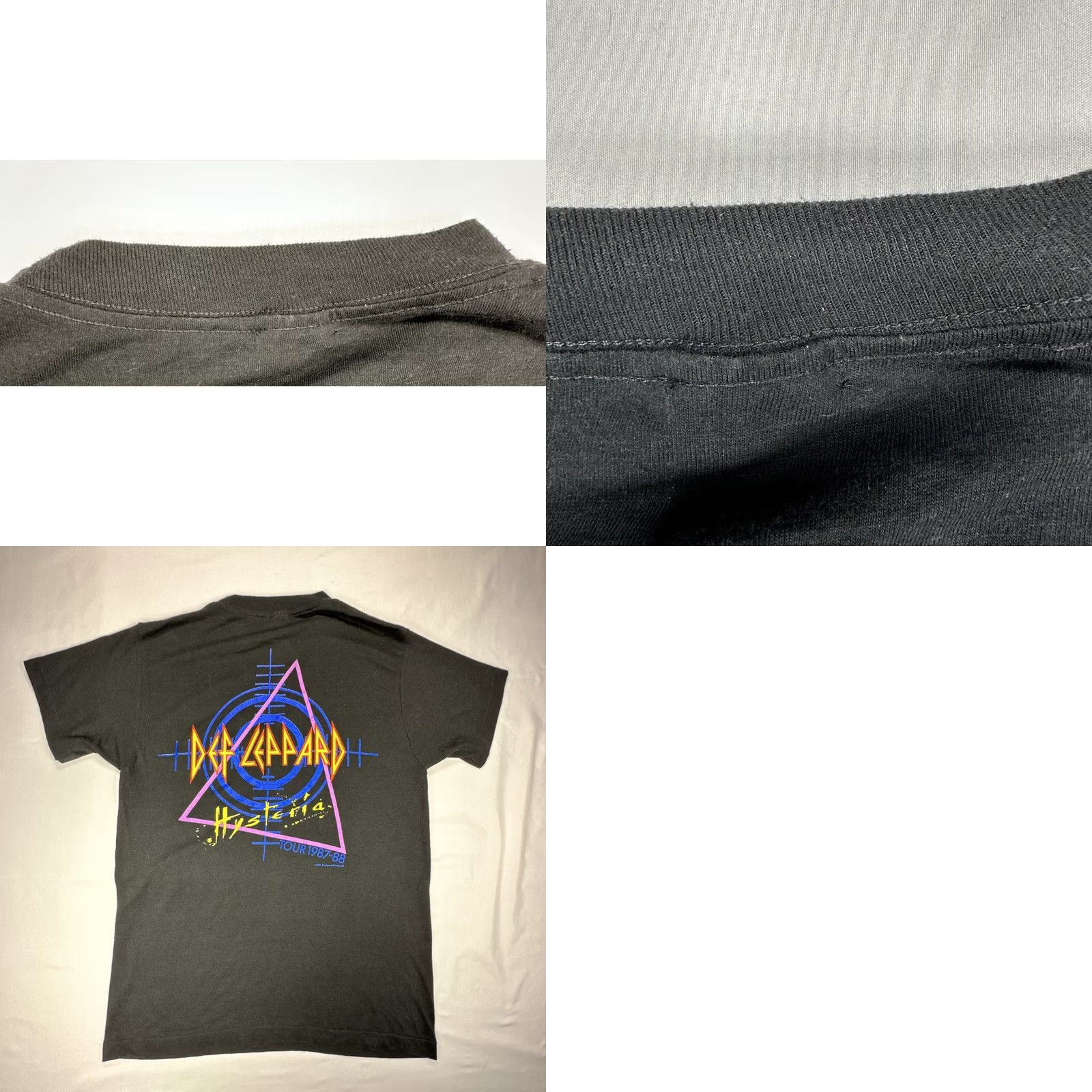 Vintage VINTAGE Def Leppard Single Stitch 1988 Hysteria Tour T-Shirt 80s CHED Tag S/M Black Unisex 50/50 Graphic Tee Mens Womens Boys Girls Size US S / EU 44-46 / 1 - 10 Thumbnail