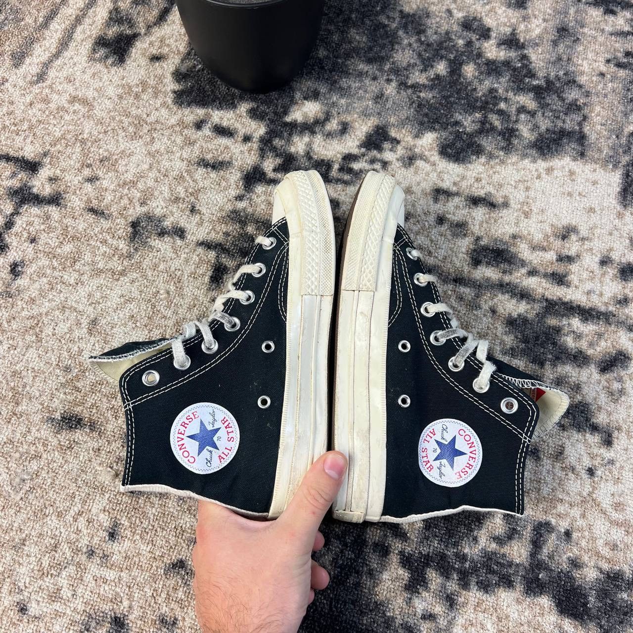 Converse Converse x Comme Des Garcons PLAY Hi-Top Sneakers Size US 7 / IT 37 - 4 Thumbnail