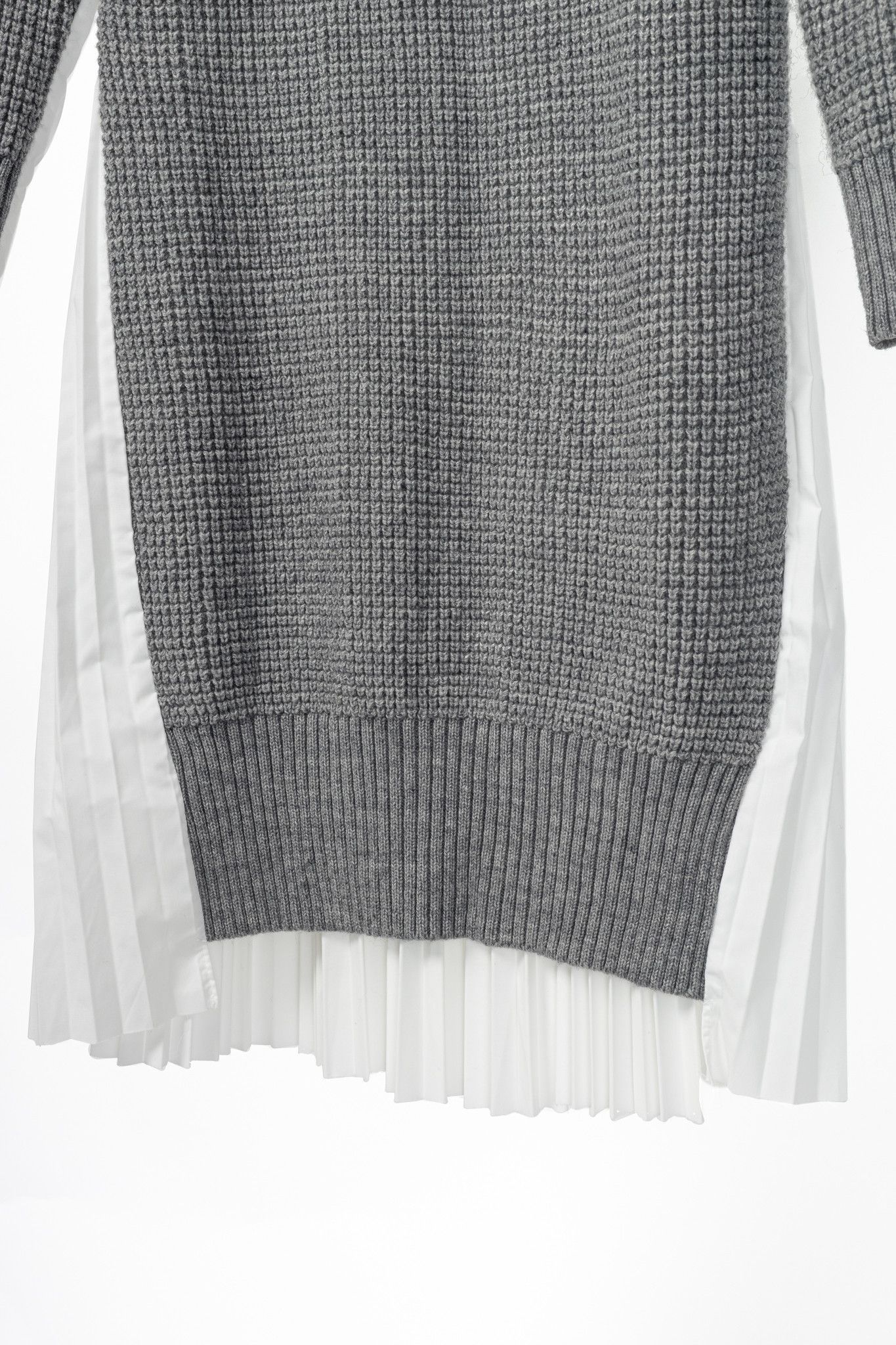 Kenzo Kenzo Grey & White Pleated-Back Sweater Shirt Dress Size M / US 6-8 / IT 42-44 - 7 Thumbnail