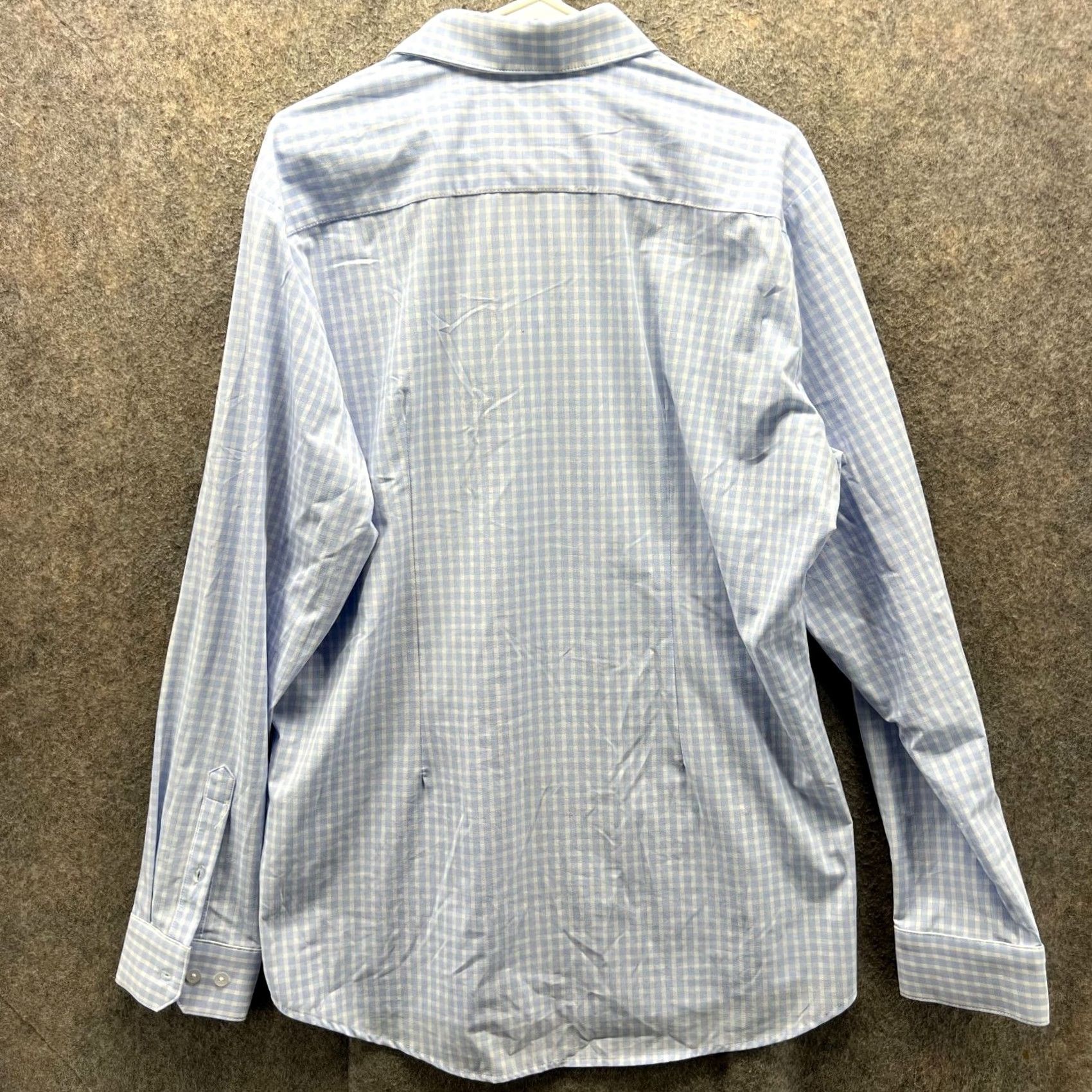 Mizzen+Main Mizzen+Main Shirt Men XL Blue Button-Down Check Leeward Gingham Stretch, Regular Fit, Long Sleeve, Button-Up, Casual/Formal, Preppy, All Seasons Size US XL / EU 56 / 4 - 2 Thumbnail