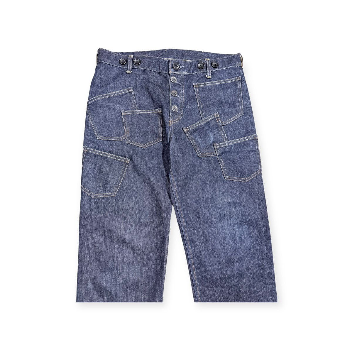 Frapbois Frapbois Multipocket Blue Denim Jeans Size US 33 - 3 Thumbnail