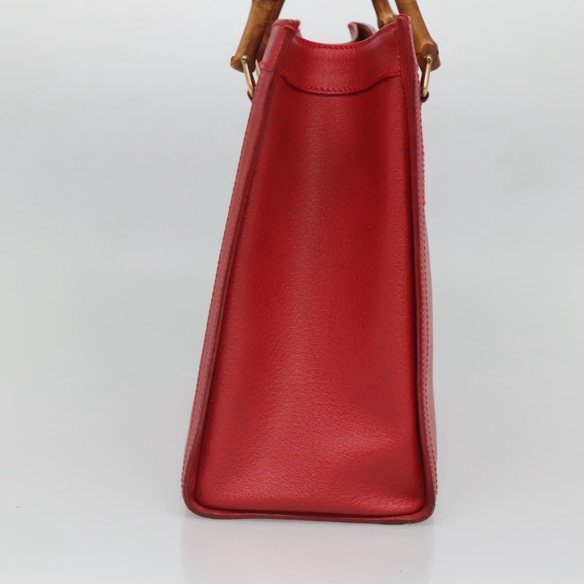 Gucci GUCCI Bamboo Hand Bag Leather Red Gold 002 2853 0260 0 Size ONE SIZE - 4 Thumbnail