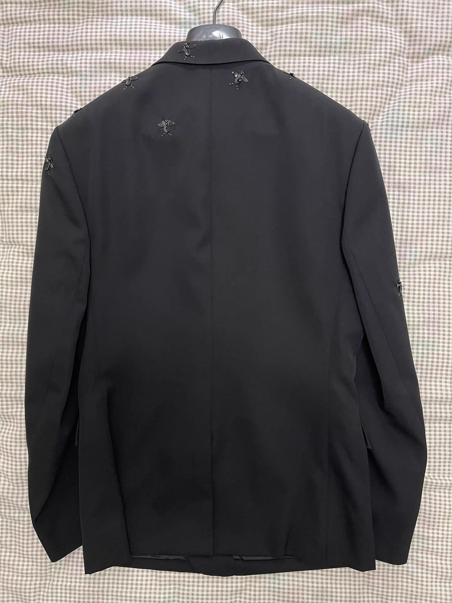 Dior Dior Homme Slim Fit Wool Suit (Bees) Black 54 Size 54R - 2 Thumbnail