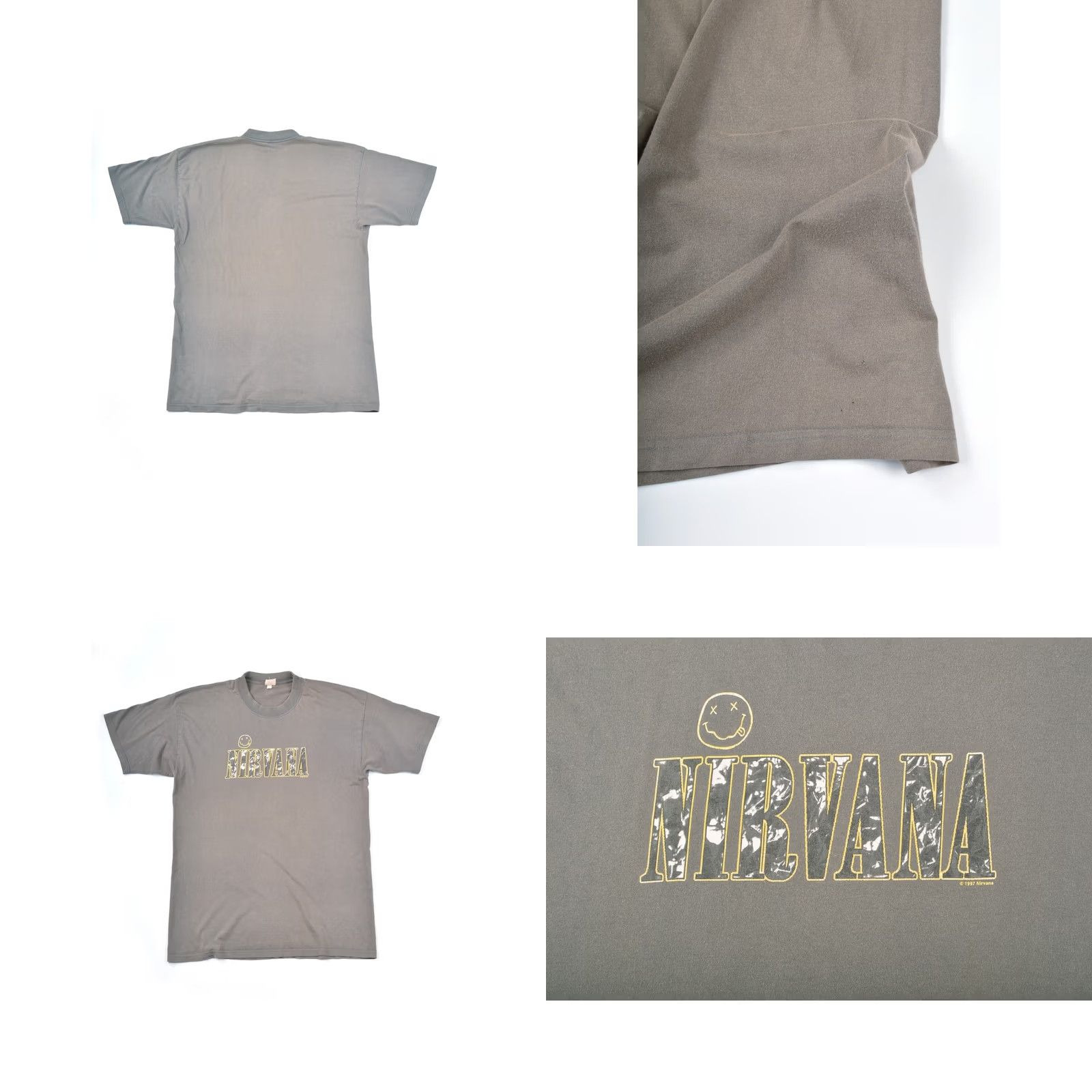Vintage J's Classic Nirvana 1997 Vintage T-Shirt Tee 90s Band Music Mens Shirt L Gray Size US L / EU 52-54 / 3 - 8 Thumbnail