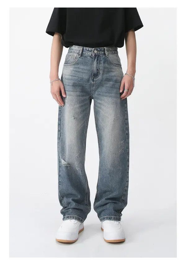 Japanese Brand Kinuka x Risa Vintage Washed Loose Straight Mid-Rise Jeans Size US 32 / EU 48 - 4 Thumbnail
