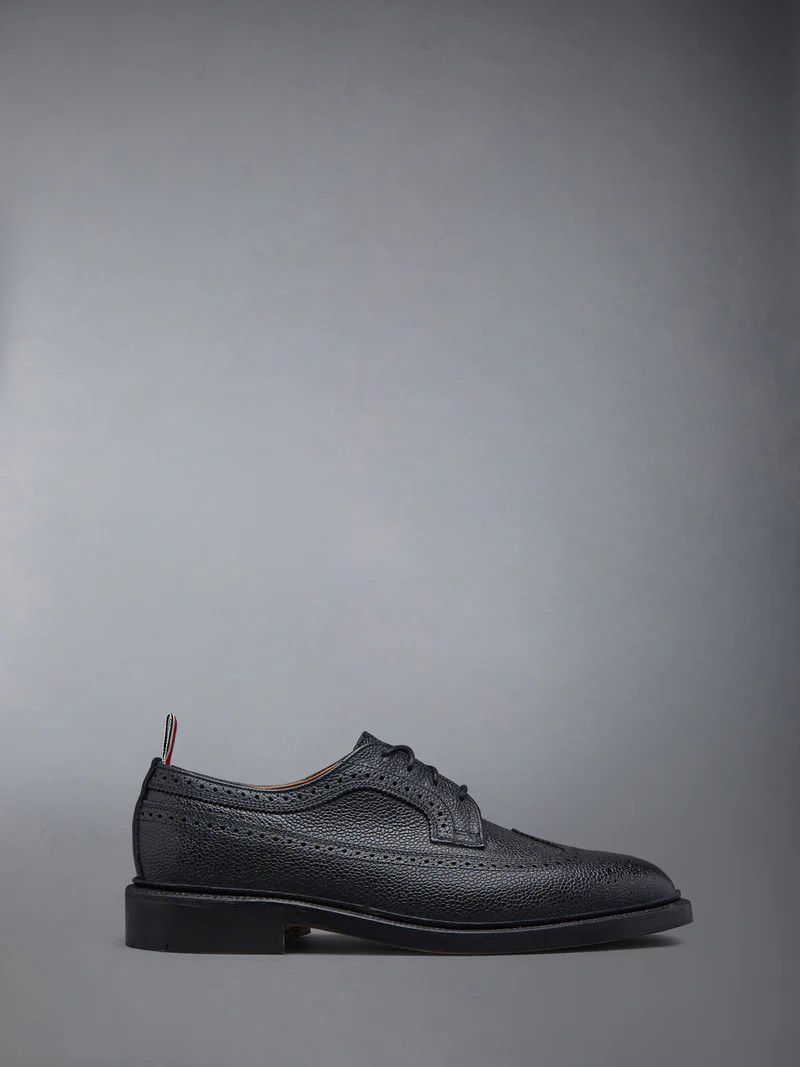 Thom Browne o1tko10426 Stripe-Buckled Wingchip Derby Shoes in Black Size US 8 / EU 41 - 1 Thumbnail