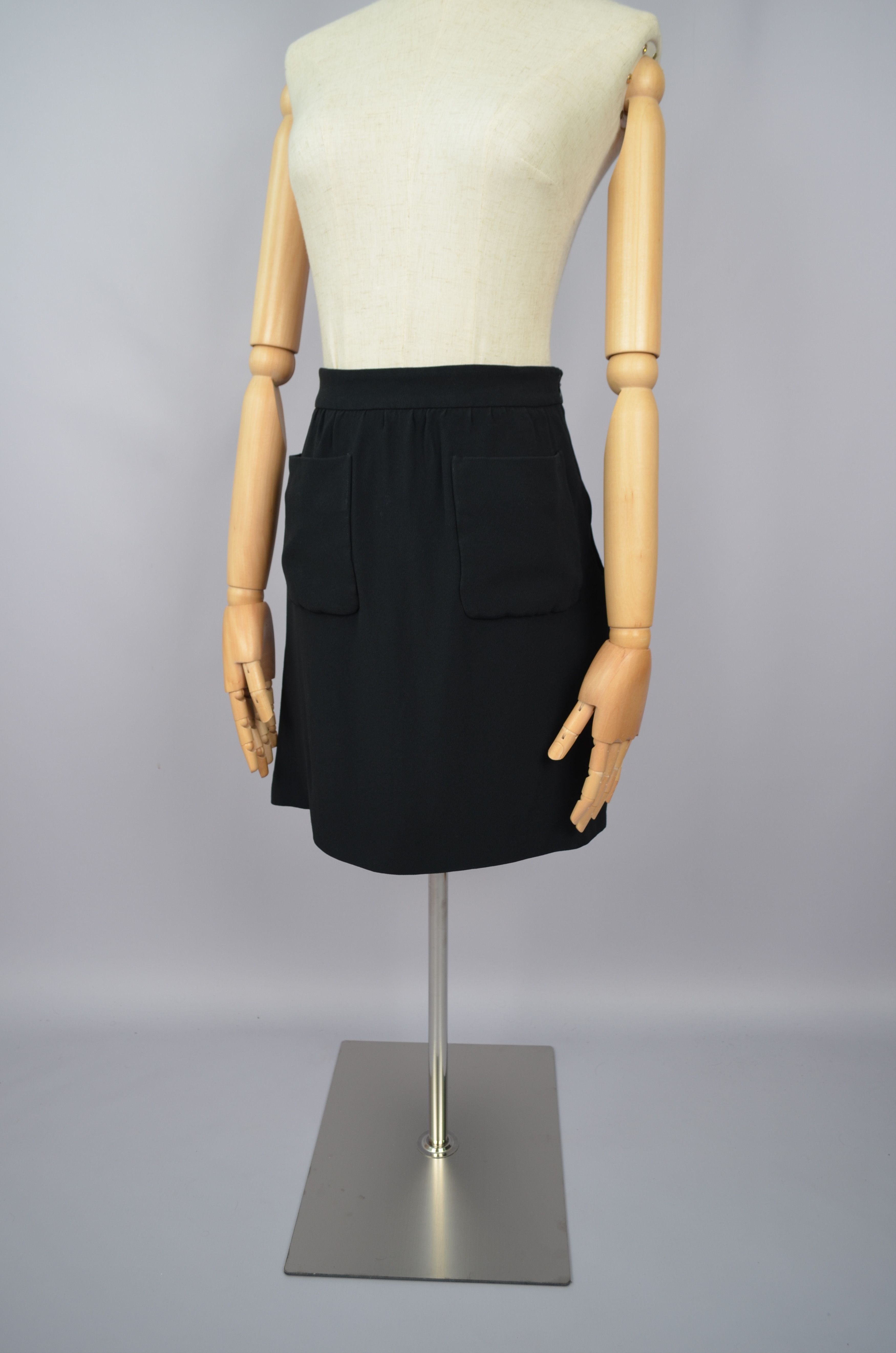 Miu Miu × Prada Miu Miu Prada Dark Navy Skirt Acetate Viscose Size IT40 Size 30" / US 8 / IT 44 - 1 Thumbnail