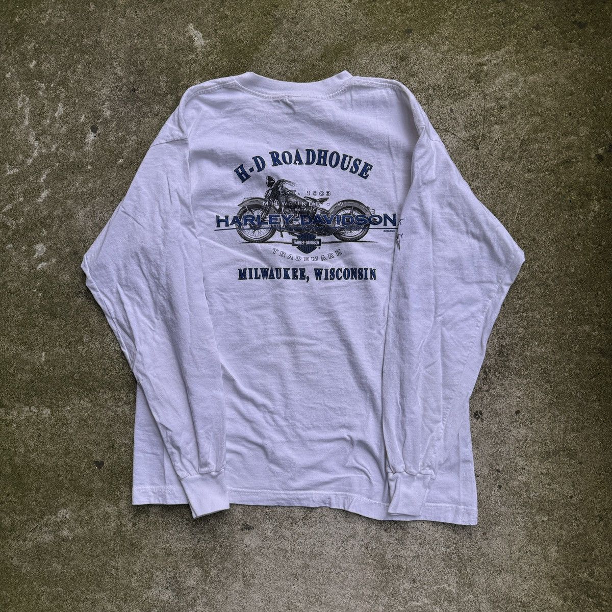 Harley Davidson Vintage Harley Flame Shirt Longsleeve ERD Grunge Biker WCC Size US XL / EU 56 / 4 - 2 Thumbnail