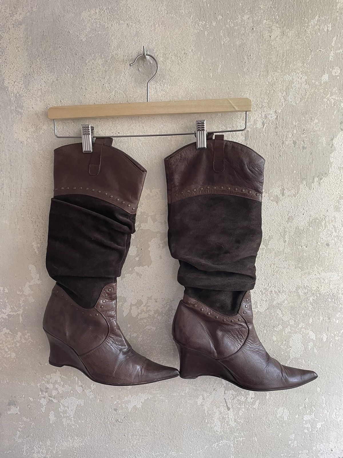 Vintage Italian vintage 2yk shoes like platform cowboyboots Size US 9 / IT 39 - 2 Thumbnail