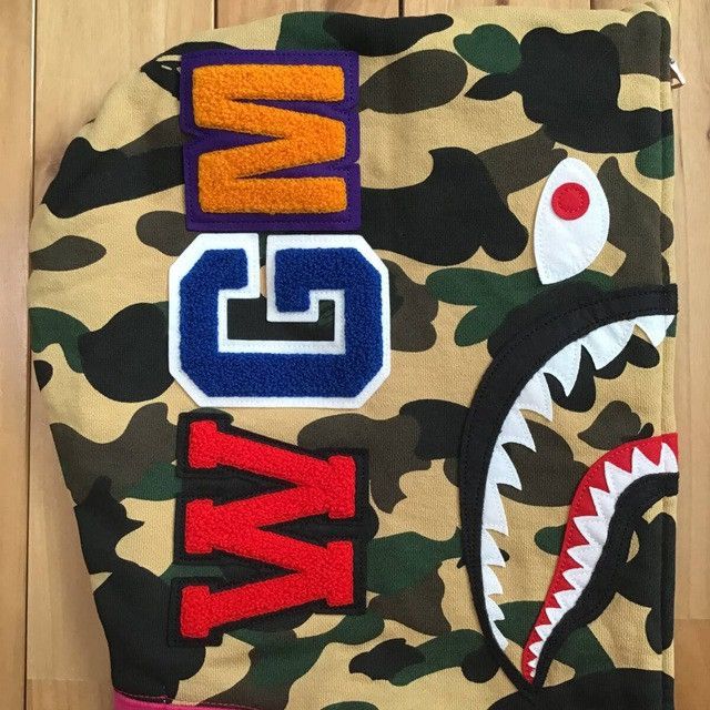Bape BAPE camo x pink shark full zip hoodie a bathing ape Size US M / EU 48-50 / 2 - 4 Thumbnail