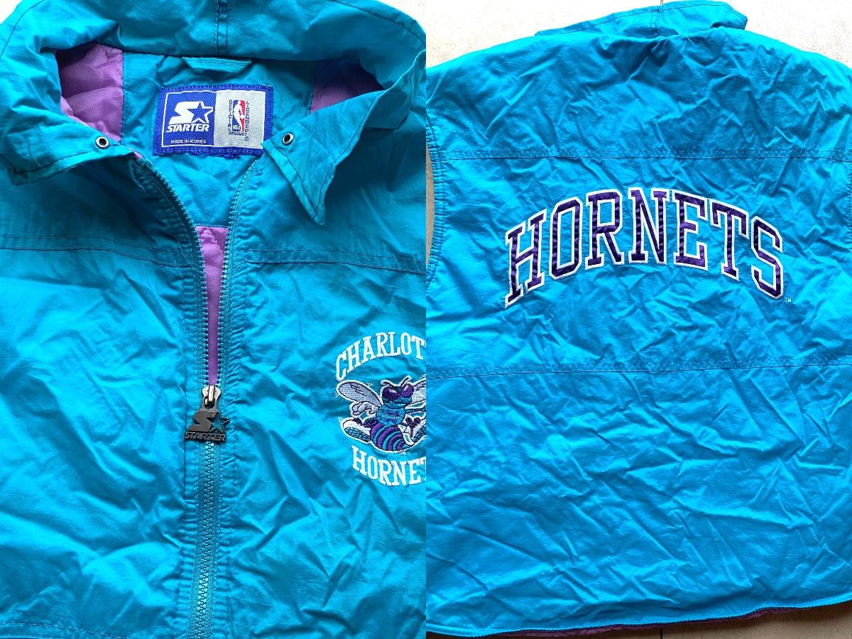 Starter Charlotte Hornets 90s STARTER Vest puffer L teal NBA vintage Size US L / EU 52-54 / 3 - 1 Thumbnail