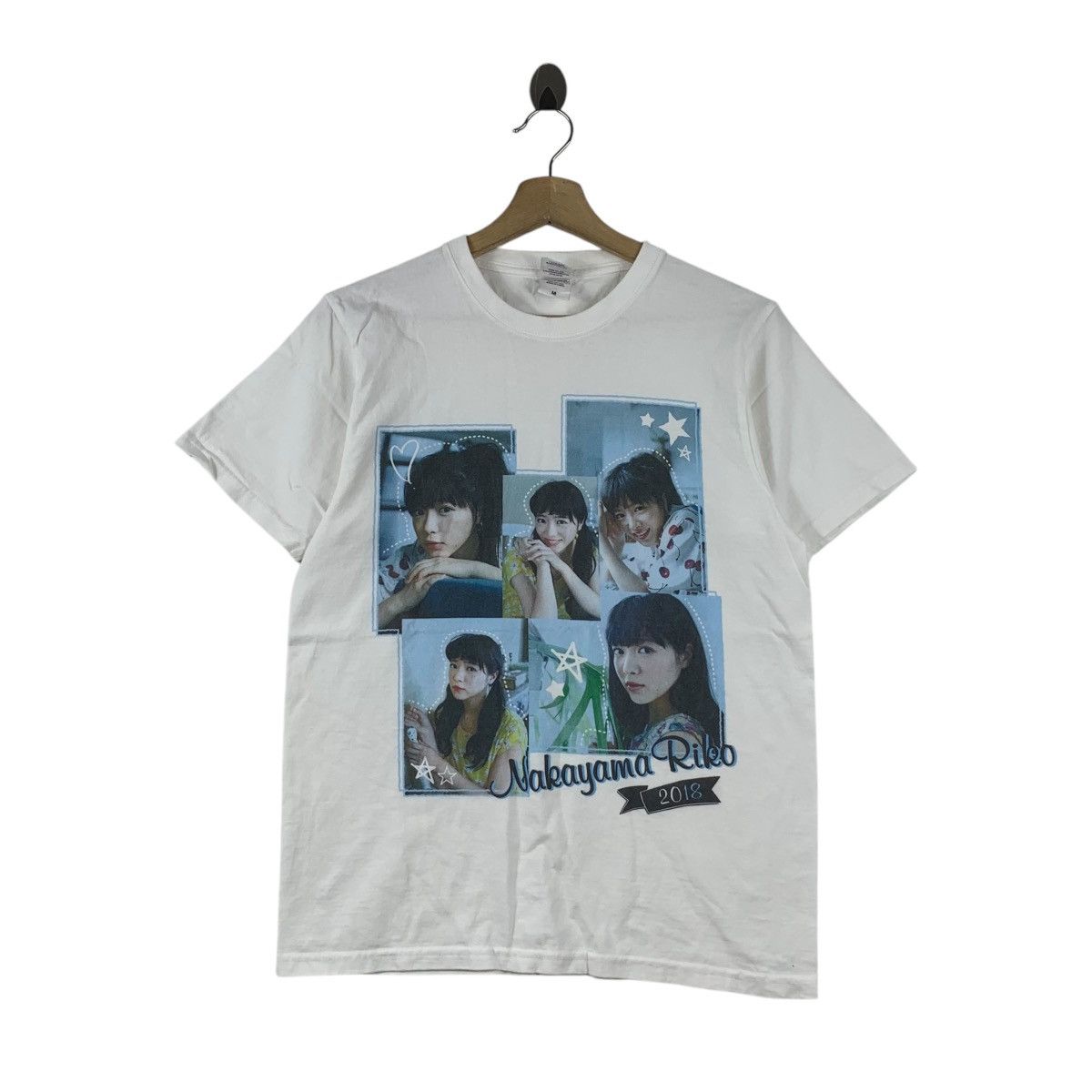 Vintage NAKAYAMA RIKO Shiritsu Ebisu Chugaku Japan Idol Tee Shirt Size US M / EU 48-50 / 2 - 1 Thumbnail