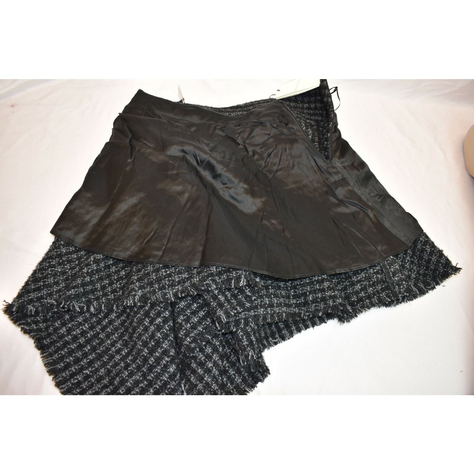 Balenciaga BALENCIAGA BLACK GRAY TWEED WOOL ASYMMETRIC SKIRT 40 ITALY Size 27" / US 4 / IT 40 - 12 Thumbnail
